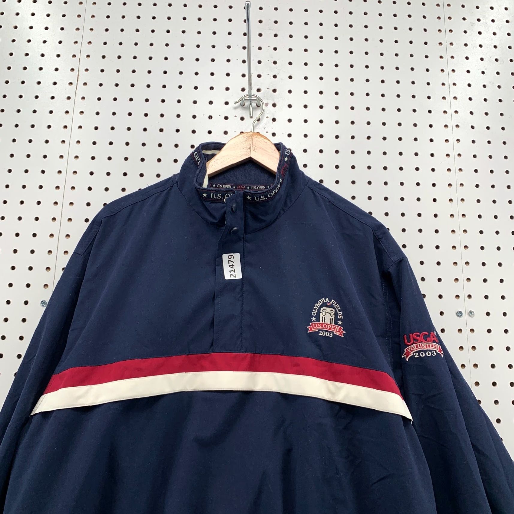 Vintage VINTAGE US OPEN Windbreaker Pullover Jacket Womens XL Blue Outdoor Sports Windbreaker Olympic Fields 2003 Ashworth Jacket Womens XL Blue Size XL / US 12-14 / IT 48-50 - 2 Thumbnail