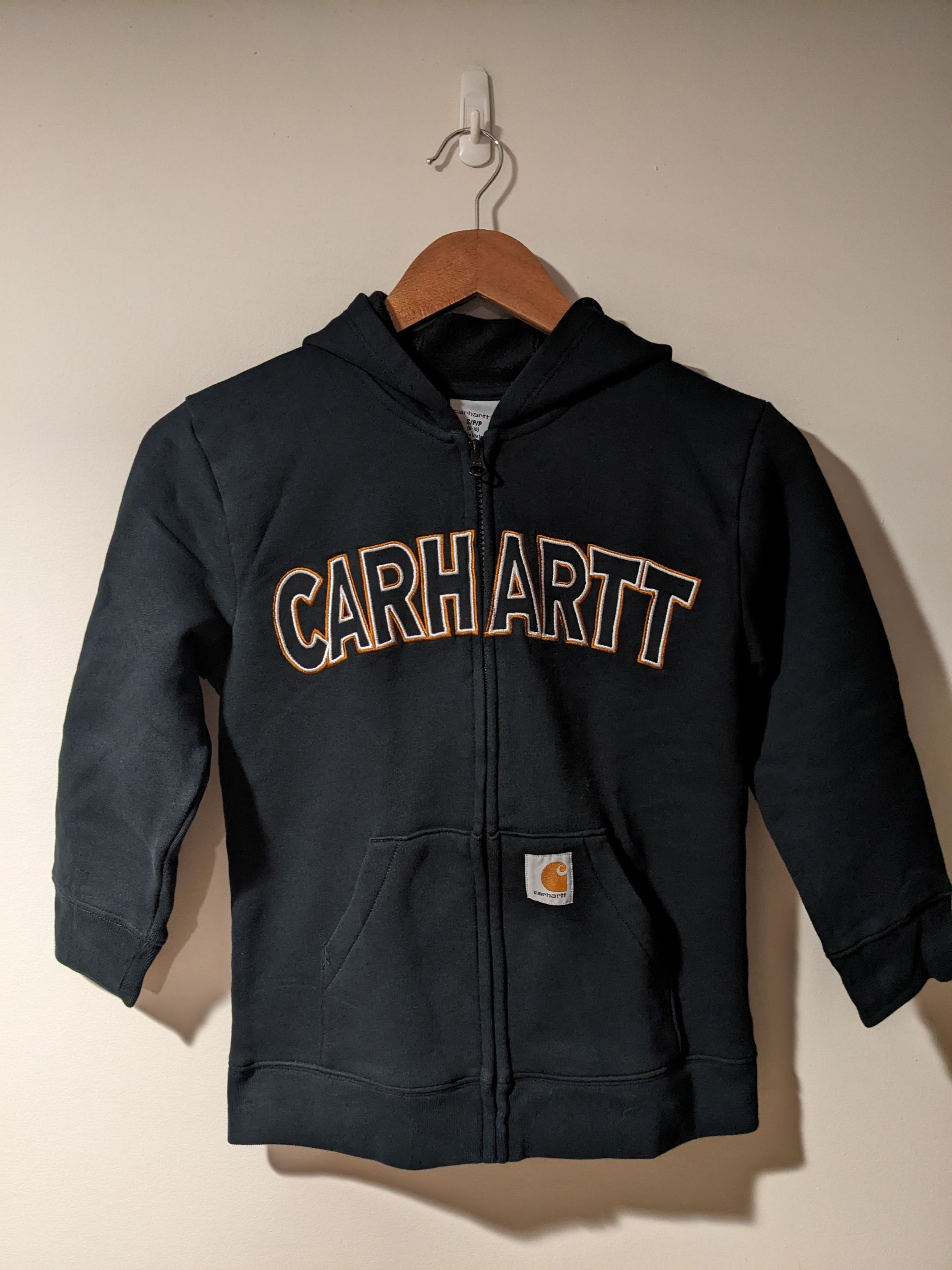 Carhartt × Vintage Carhartt Spell Out Logo Black Youth Small Full Zip Hoodie Size US S / EU 44-46 / 1 - 1 Thumbnail