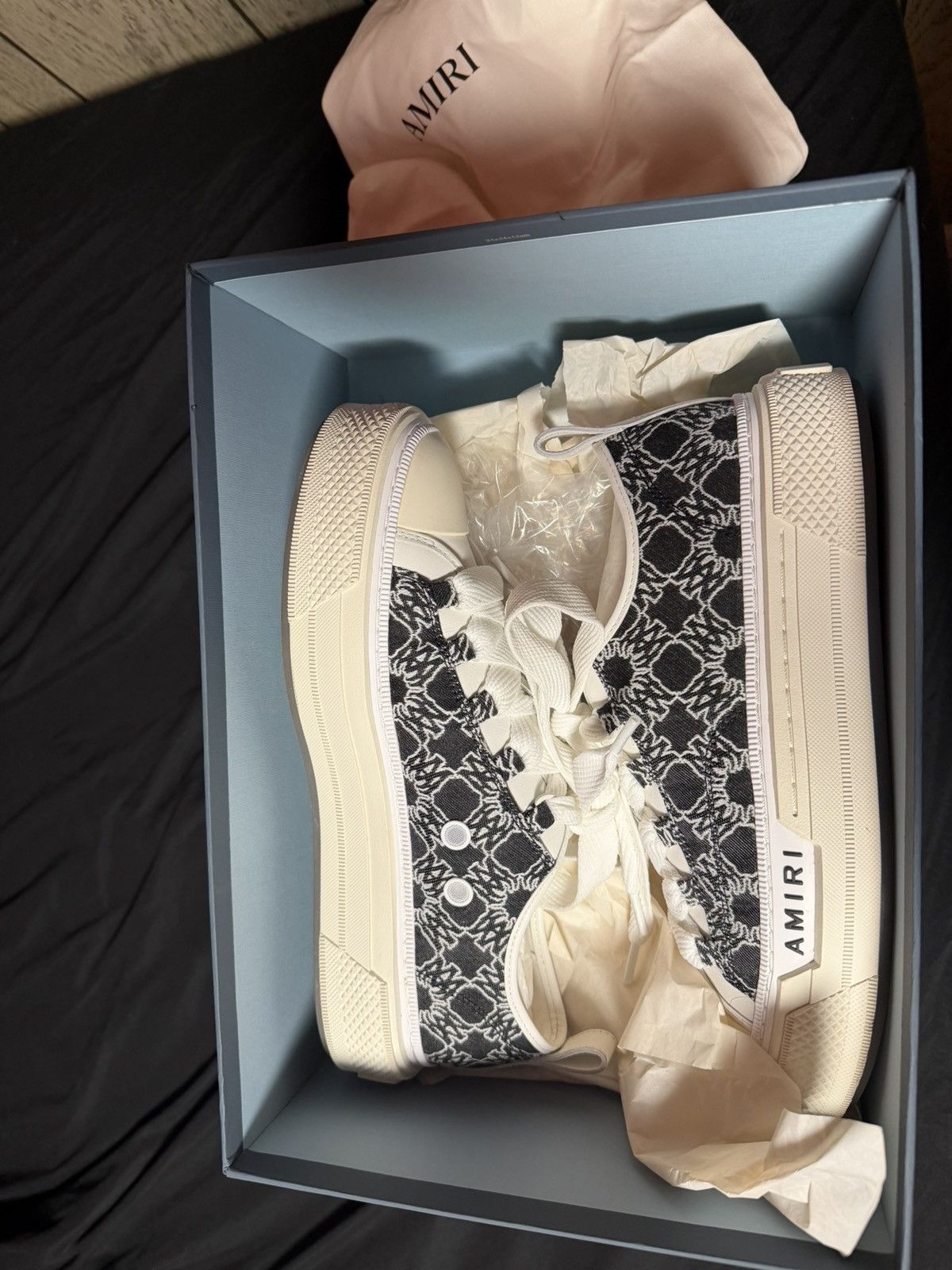 Amiri AMIRI MA QUAD COURT LOW | Black, White & Cream | 42 EU | Size US 9 / EU 42 - 1 Thumbnail
