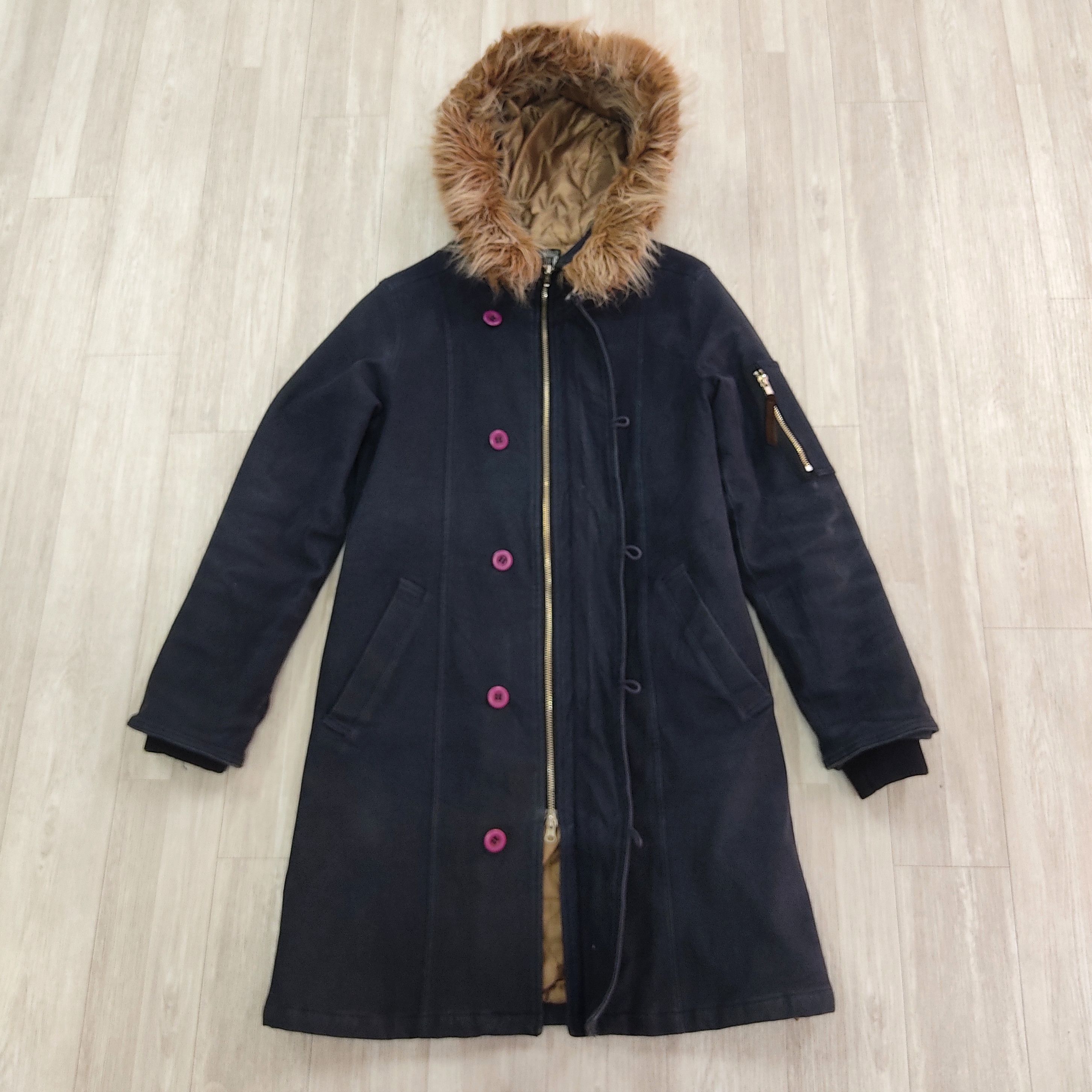 If Six Was Nine ALGONQUINS Racoon Fur Hooded Moleskins Parka Coat Size US XS / EU 42 / 0 - 9 Thumbnail