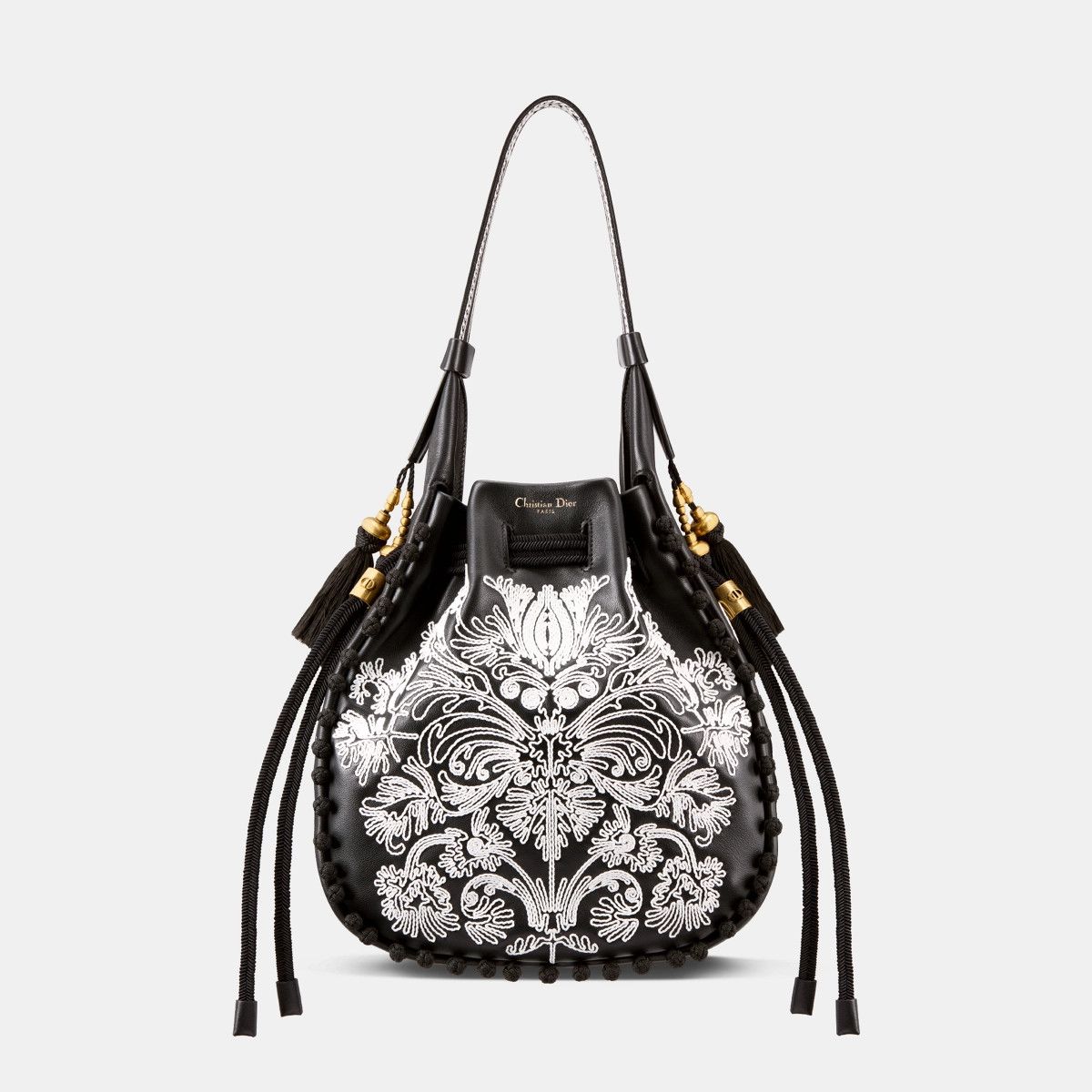 Dior o1bcso1str0226 Size:OS/Hobo Bucket Bag in Black/White Size ONE SIZE - 2 Thumbnail