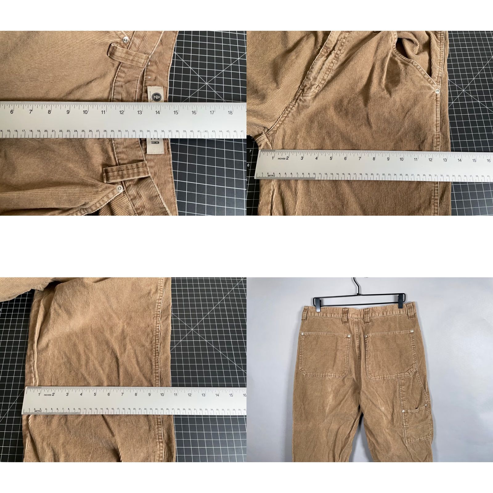 Vintage Vintage Arizona Jeans Brown Corduroy Carpenter Pants Men 36 x 28 Workwear Grunge Skateboarding Size US 36 / EU 52 - 8 Thumbnail