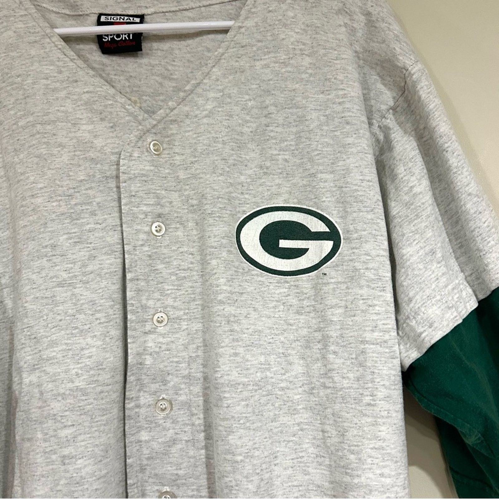 Signal Sport Vintage 1996 Green Bay Packers Jersey Style Shirt Size US L / EU 52-54 / 3 - 3 Thumbnail