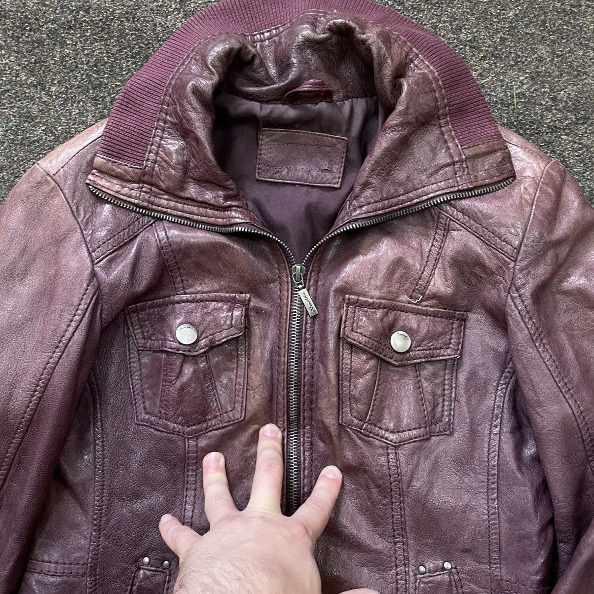 Genuine Leather Vintage Y2K Leather Jacket Biker Punk Opium BALENCIAGA Style Size M / US 6-8 / IT 42-44 - 3 Thumbnail