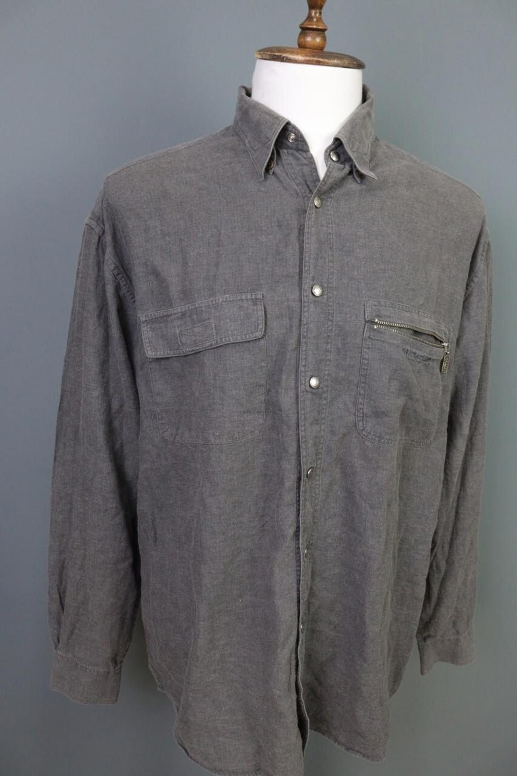 Designer Vintage Versace Sport Brown Snap Up Pockets Shirt Size 54 Size US M / EU 48-50 / 2 - 8 Thumbnail