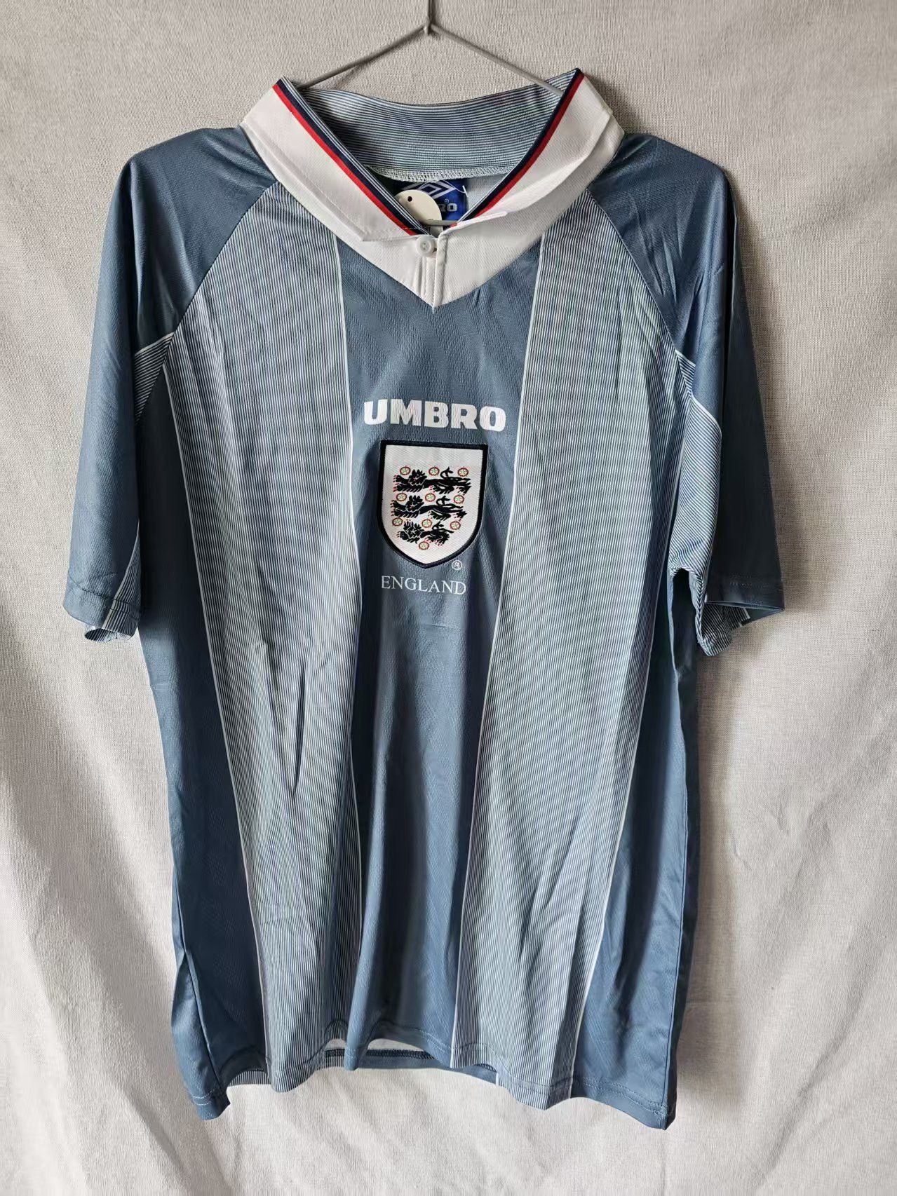 1996 England Soccer Jersey Away