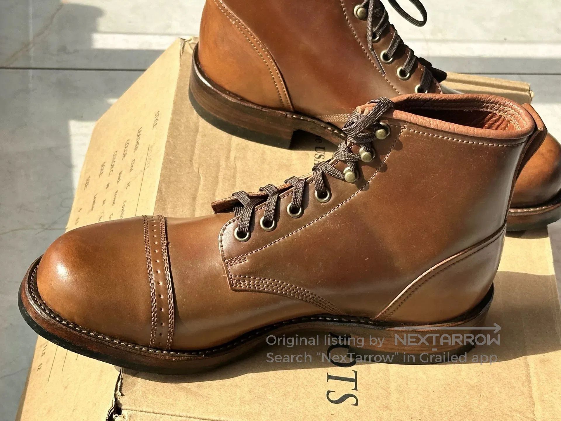 Viberg Julian Bowery Whiskey Shell Paratrooper Boots. Size US 7.5 / EU 40-41 - 5 Thumbnail