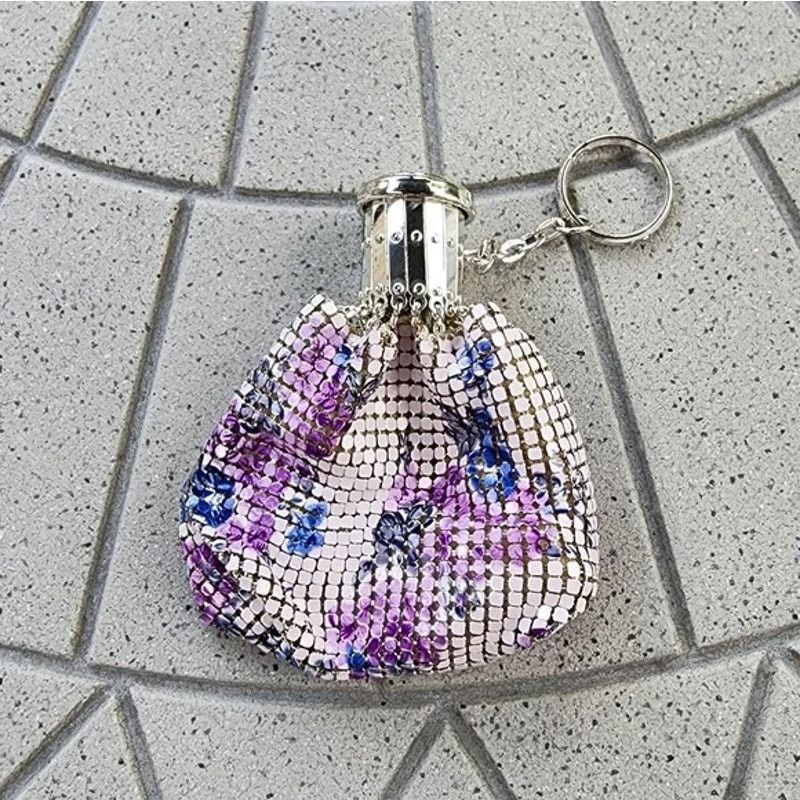 Designer Whiting & Davis Mesh Chainmail Floral Art Deco Coin Purse Size ONE SIZE - 1 Thumbnail