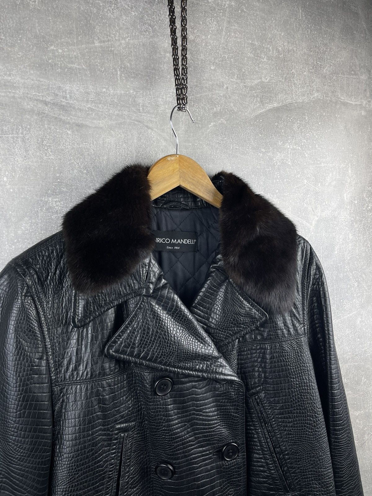 Mandelli Enrico Mandelli Real Fur Leather Doublebreatsed Jacket Coat Size US M / EU 48-50 / 2 - 10 Thumbnail
