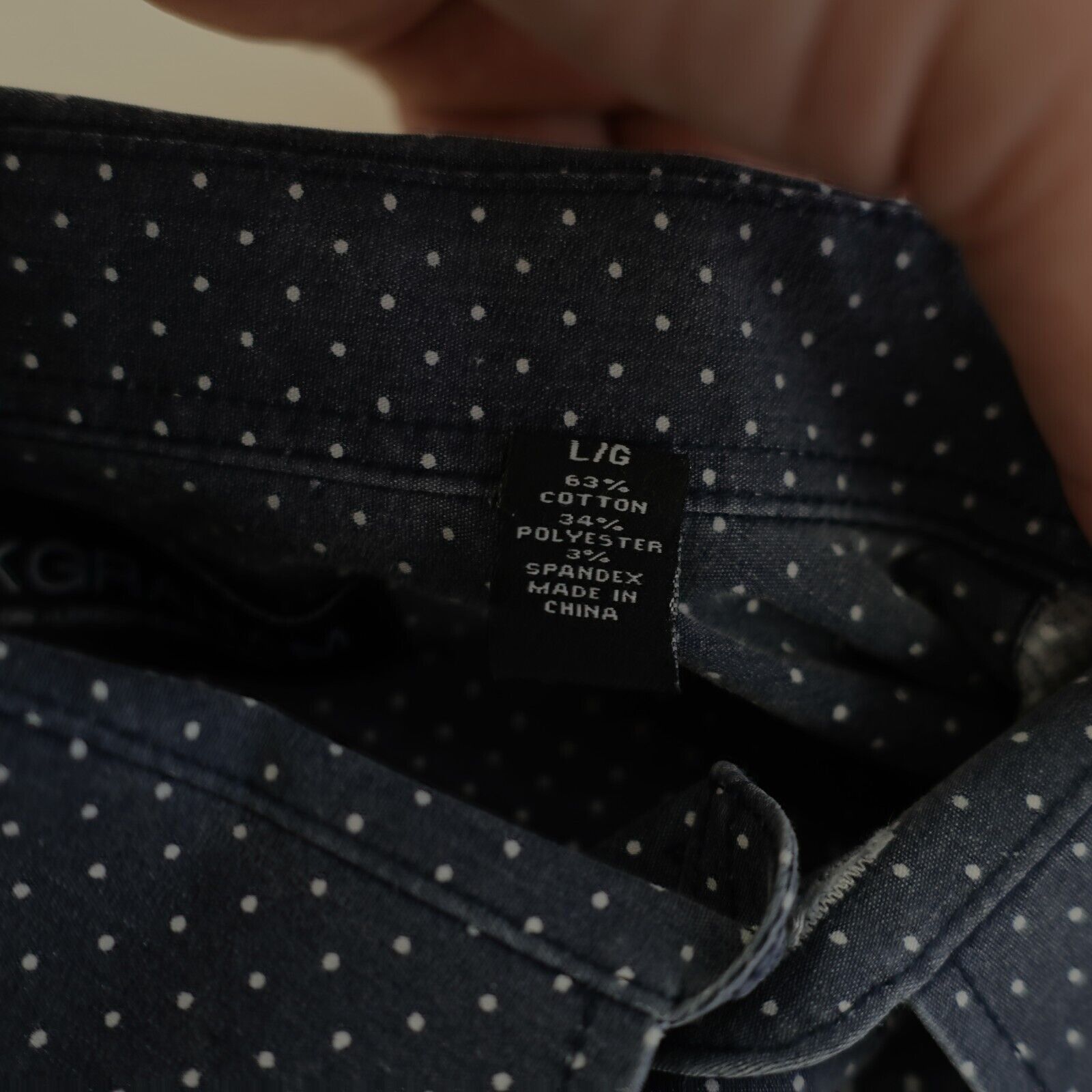 Designer DAMAGED Nick Graham Stretch Modern Fit Blue Polka Dot Large Size US L / EU 52-54 / 3 - 9 Thumbnail