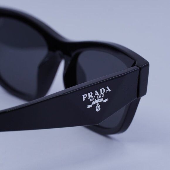 Prada Prada PRB09S 16K08Z Sunglasses Black Butterfly Frame Size ONE SIZE - 6 Thumbnail