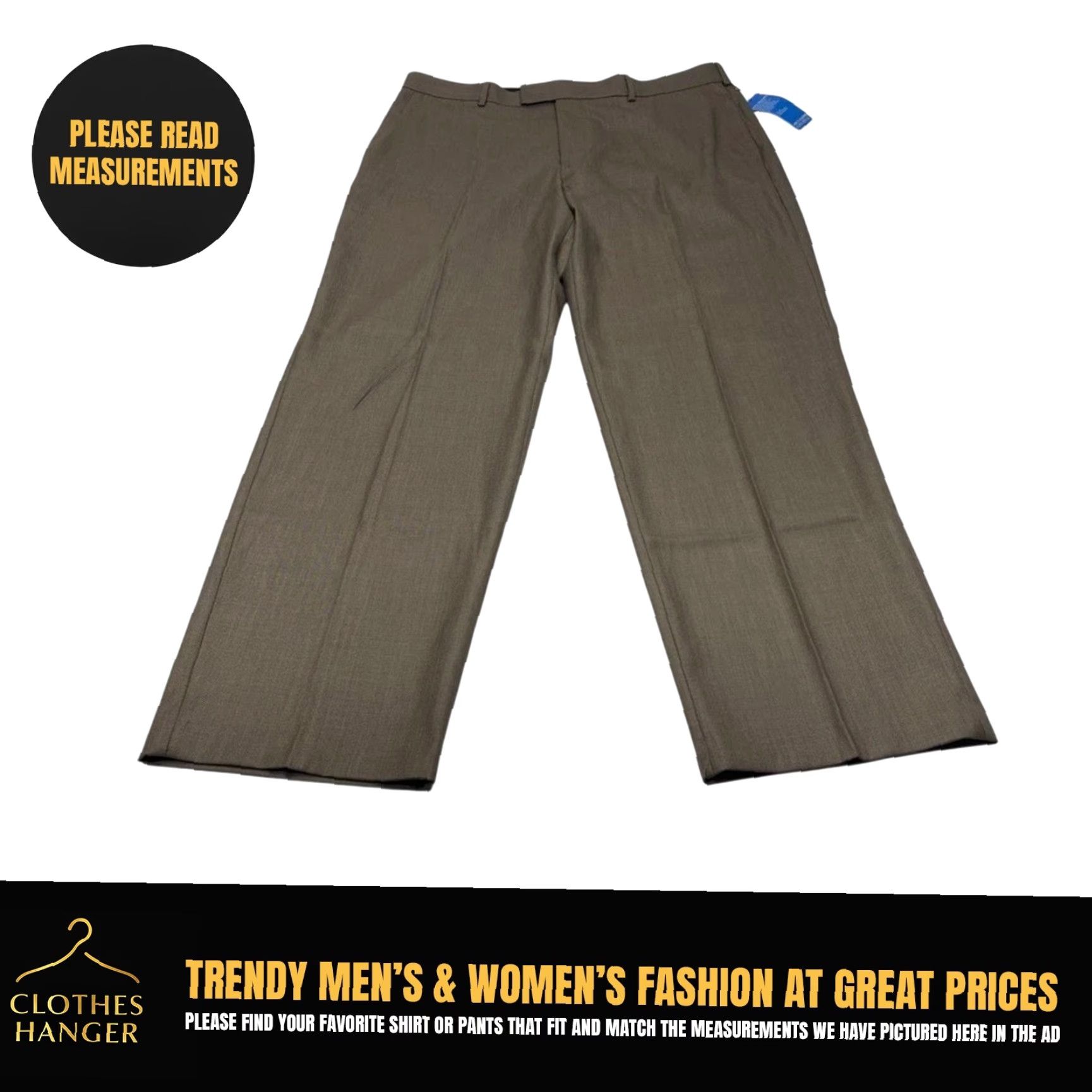 Perry Ellis Perry Ellis Portfolio Dress Pants 40x32 Rock Taupe NWT NEW Luxury Performance Size US 40 / EU 56 - 2 Thumbnail