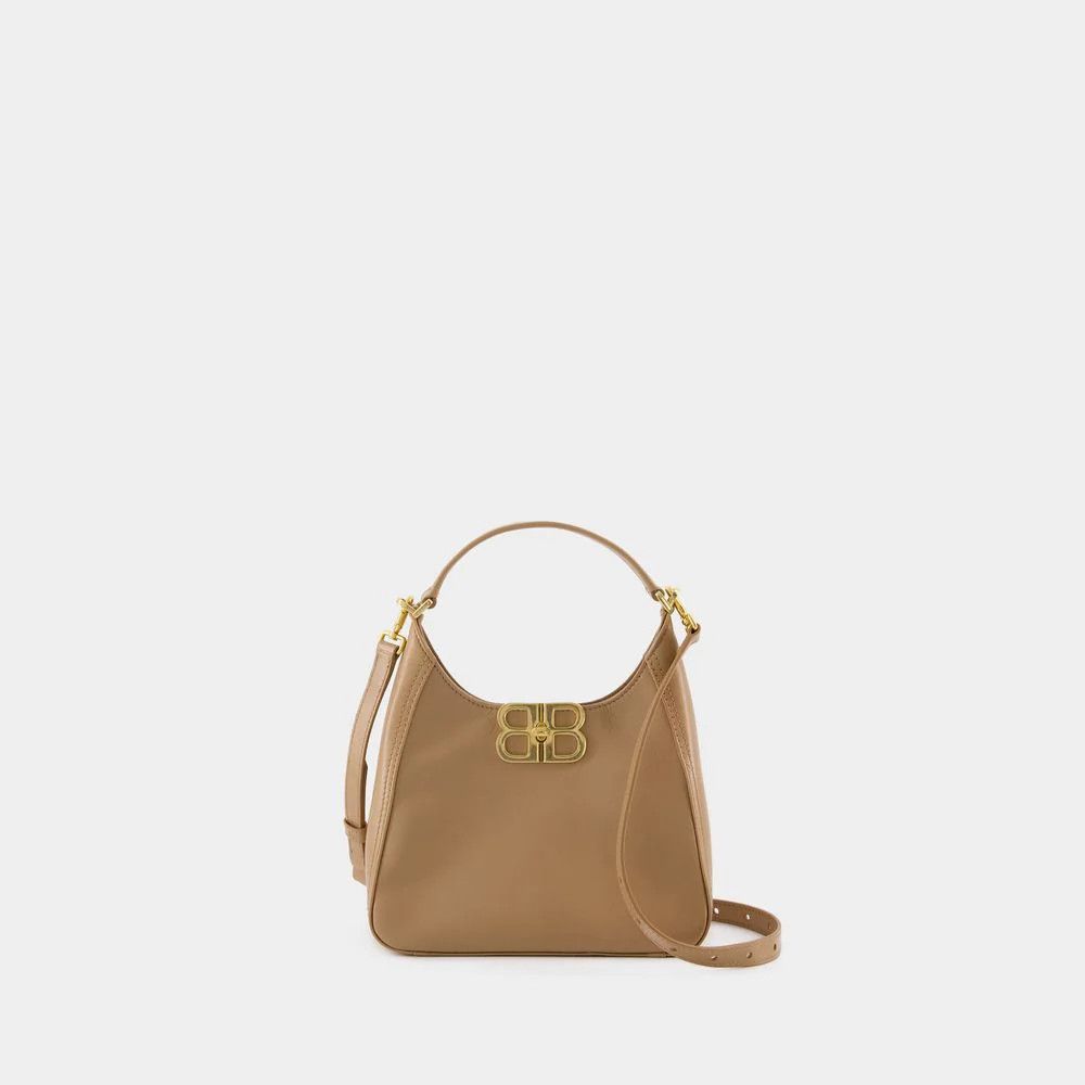 Balenciaga o1mt1gz0325 Size: OS / BB Soft Small Hobo Bag in Beige Size ONE SIZE - 1 Thumbnail