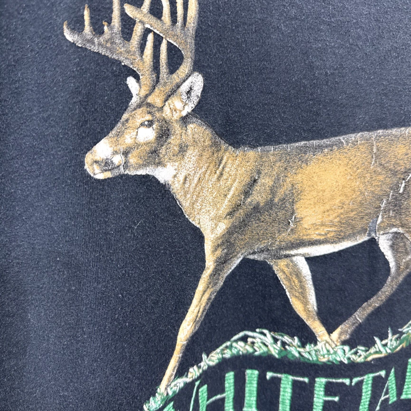 Vintage VINTAGE 80/90s WHITE Tail DEER Nature Scene Buck Hunting T Shirt XL Black Size US XL / EU 56 / 4 - 7 Thumbnail