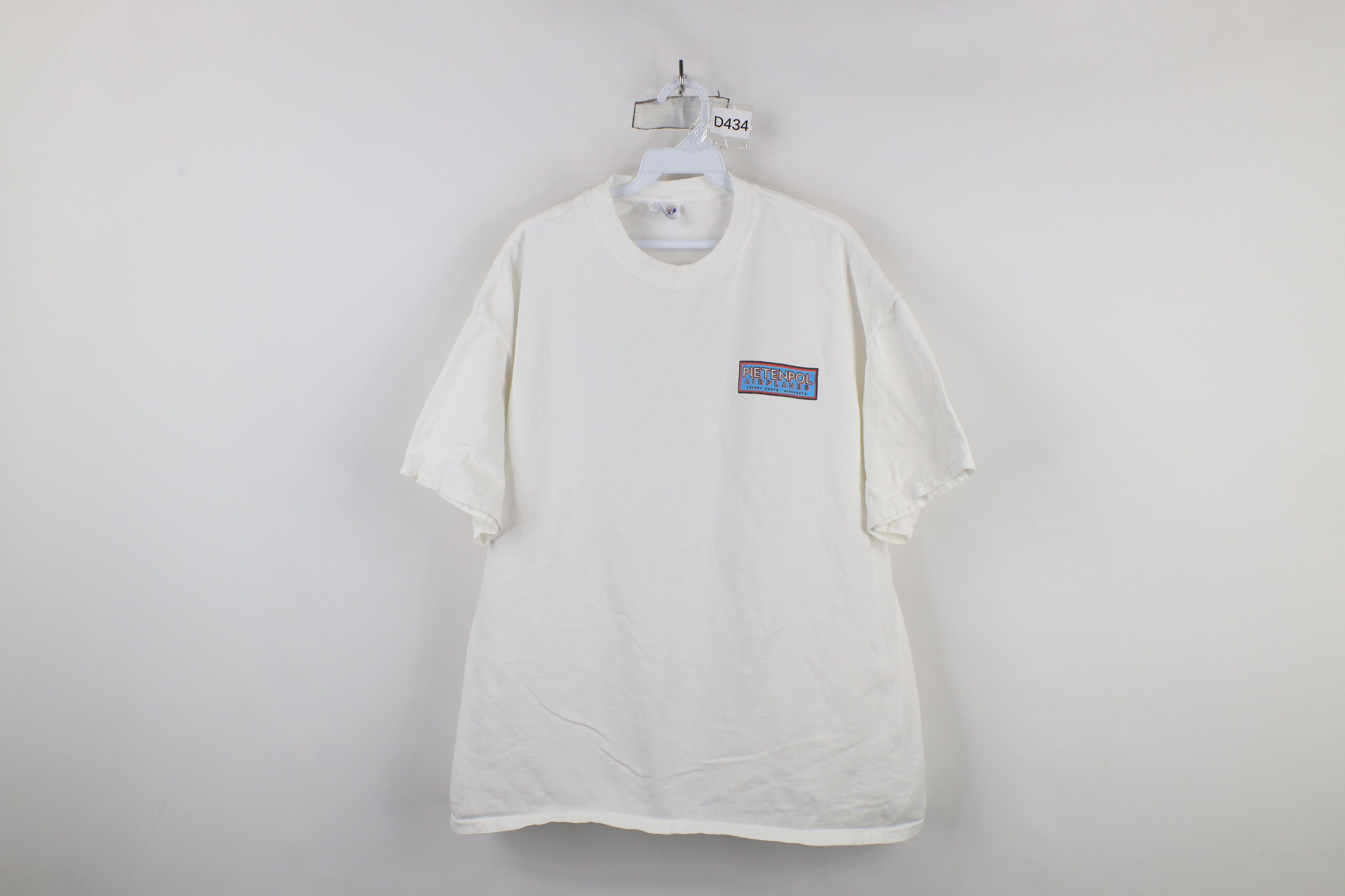 Vintage Vintage 90s Pietenpol Airplanes Short Sleeve T-Shirt White Size US XL / EU 56 / 4 - 1 Thumbnail