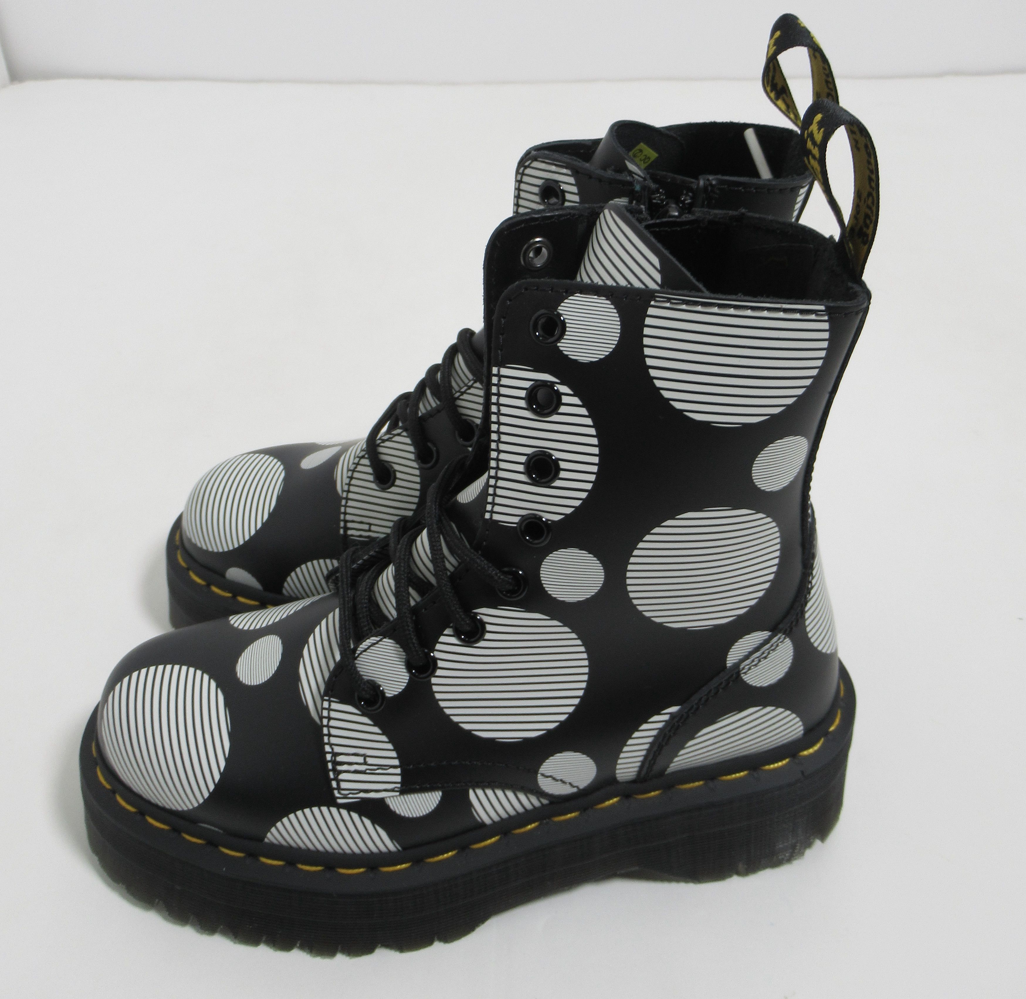 Dr. Martens Dr Martens Jadon Polka Dot Smooth Leather Platform Boot Size US 6 / IT 36 - 5 Thumbnail