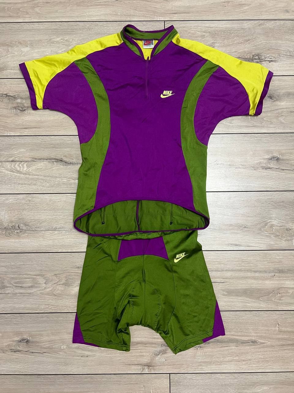 Nike × Vintage Vintage Nike International 2 Piece Cycling Suit Jersey Bibs Size US L / EU 52-54 / 3 - 14 Thumbnail