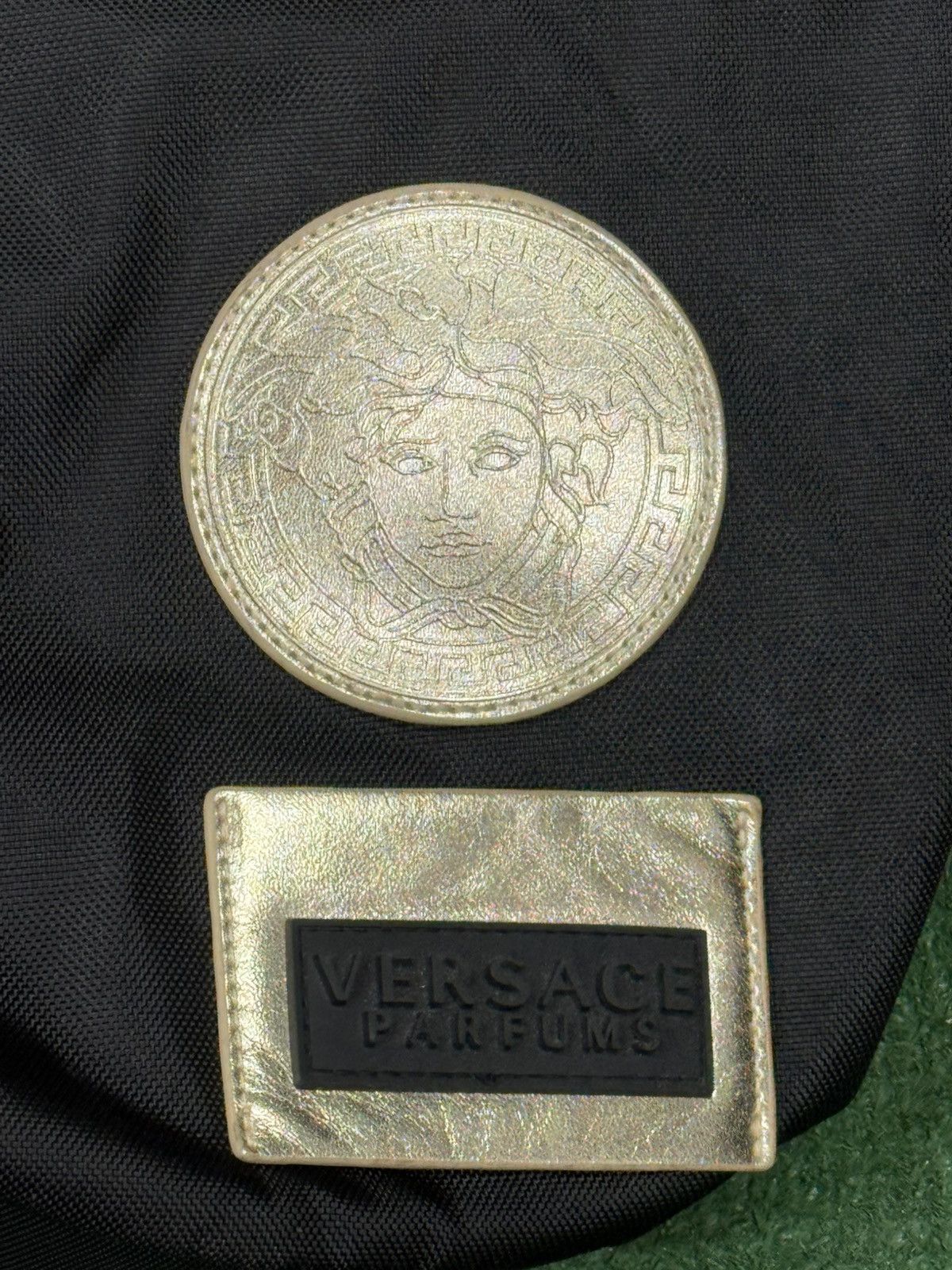 Versace Versace Parfums Medusa Head Nylon Drawstring Flap Backpack Size ONE SIZE - 3 Thumbnail