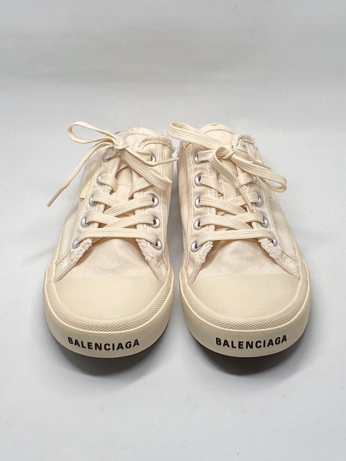 Balenciaga Balenciaga Slip-On Paris White Cotton Sneakers Women size 38 Size US 8 / IT 38 - 5 Thumbnail