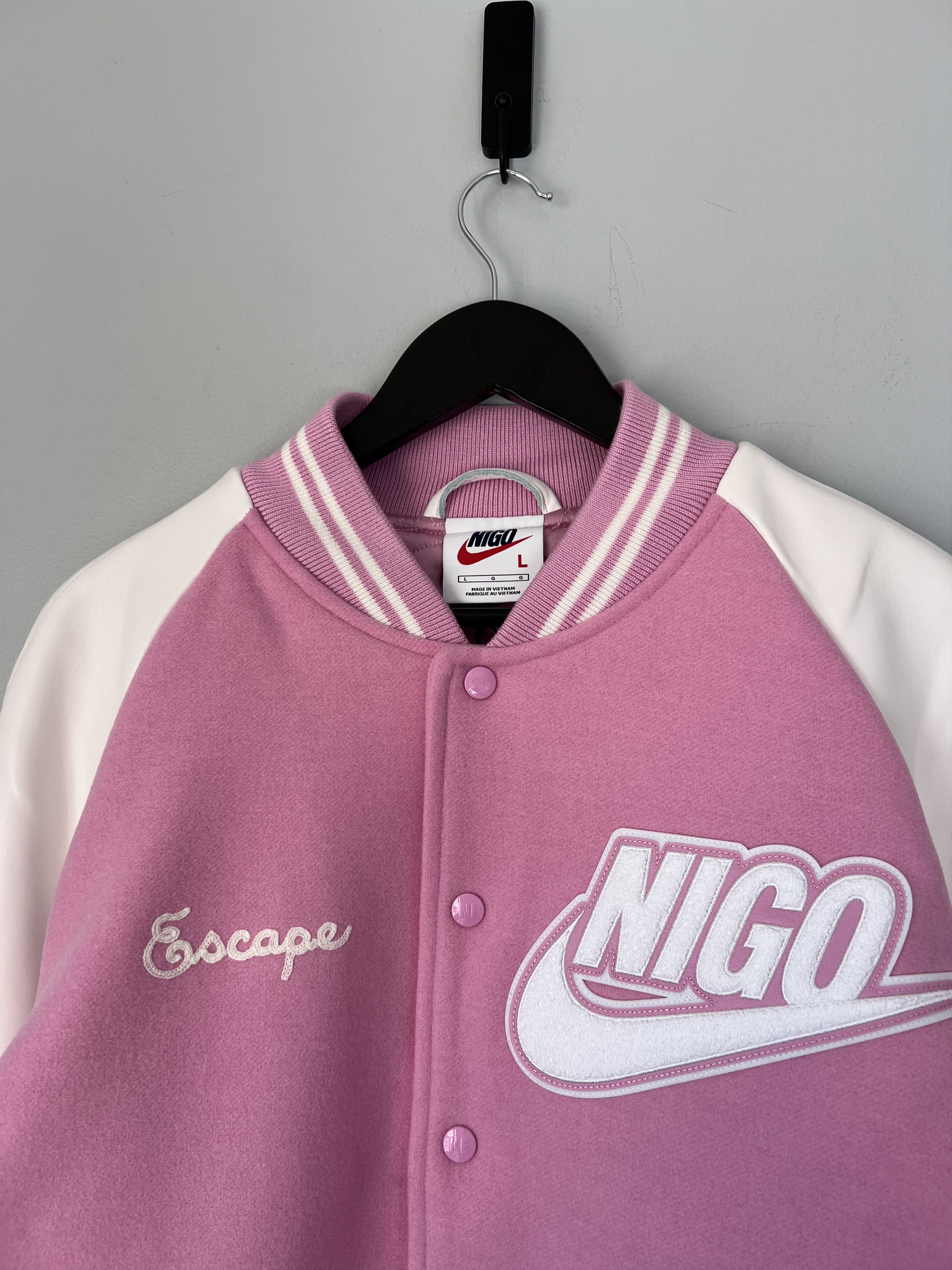 Nigo × Nike Nike Nigo Varsity Jacket in Pink Size US L / EU 52-54 / 3 - 2 Thumbnail