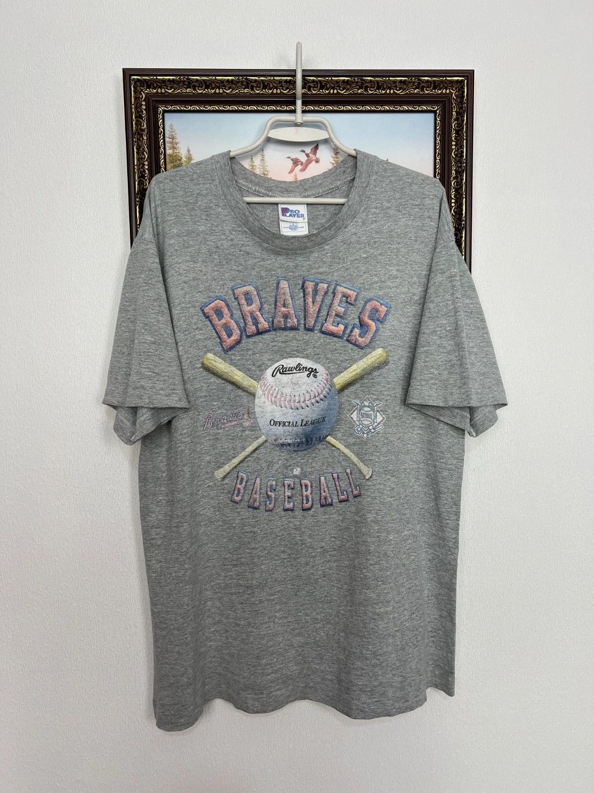 Vintage Vintage Atlanta Braves MLB Tee Shirt Jersey Over Print Logo Size US L / EU 52-54 / 3 - 1 Thumbnail
