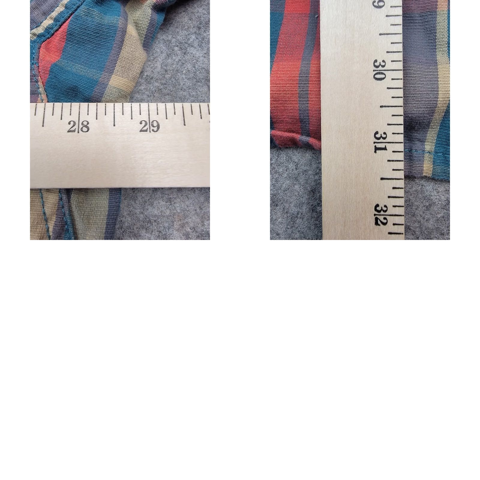 Vintage L.L. Bean Katahdin Iron Works Shirt Mens 2XL Blue Orange Plaid Elbow Patches Button-Up Casual Travel Workwear Set Size US XXL / EU 58 / 5 - 9 Thumbnail