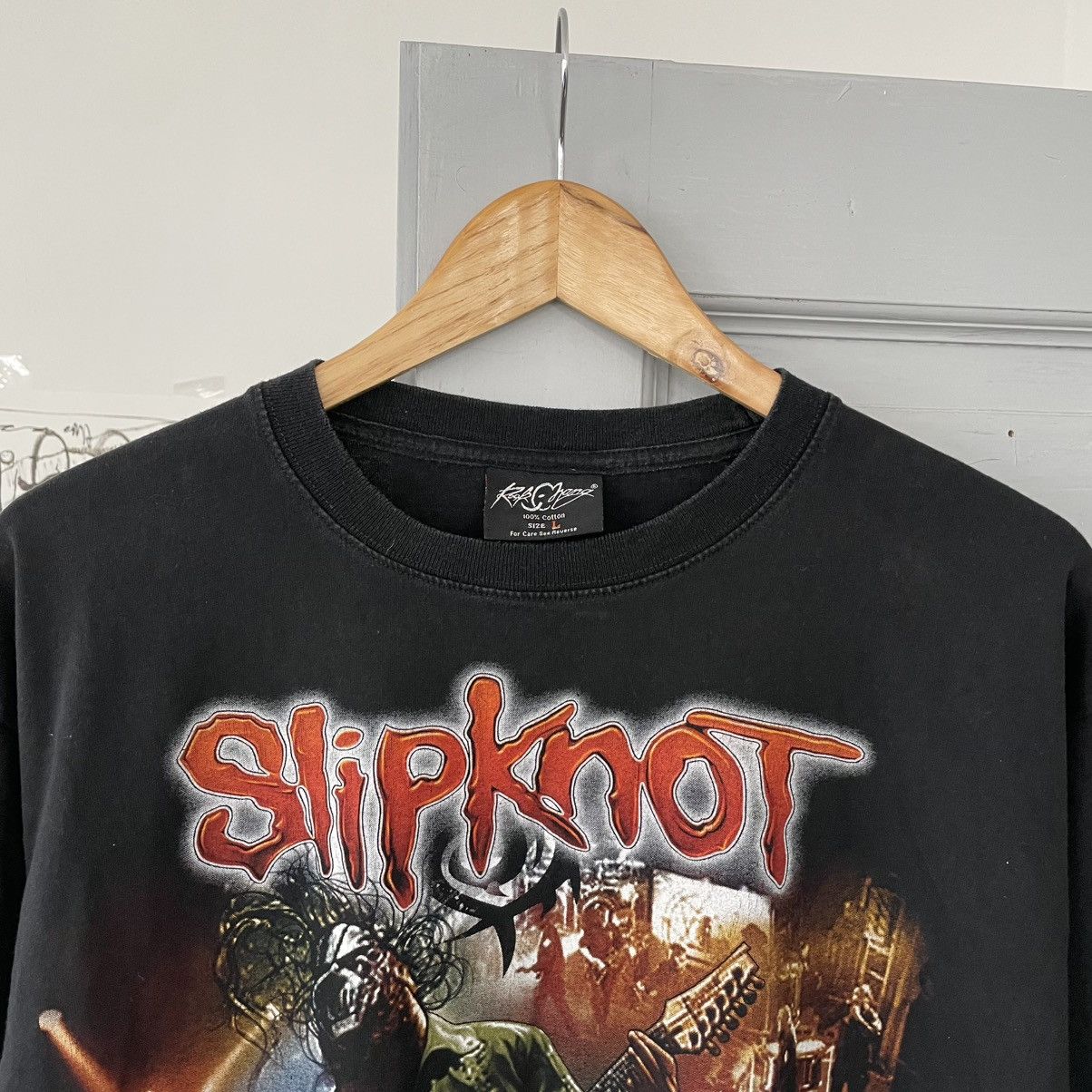 Band Tees × Vintage Vintage 00’s Slipknot Nu Metal Longsleeve T-shirt Y2k Size US L / EU 52-54 / 3 - 8 Thumbnail