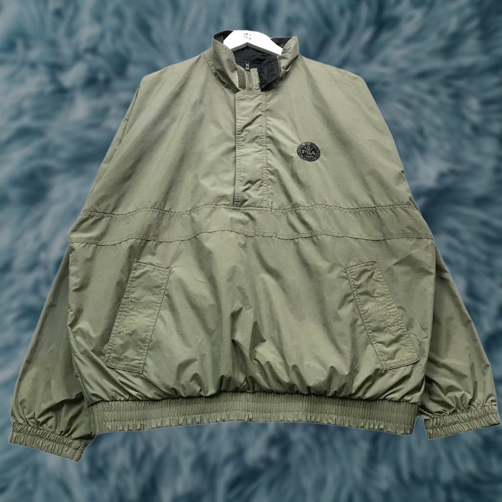 Logo 7 VINTAGE Boast USA Windbreaker Jacket Men XL Green Full Zip Pockets Logo 90s Nylon Jacket Size US XL / EU 56 / 4 - 1 Thumbnail