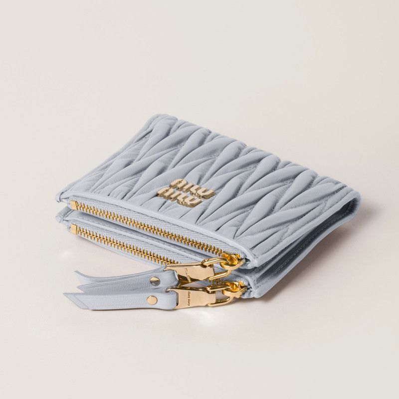 Miu Miu o1B3y1r0426 Size: OS / Matelassé Nappa Leather Small Wallet Size ONE SIZE - 4 Thumbnail