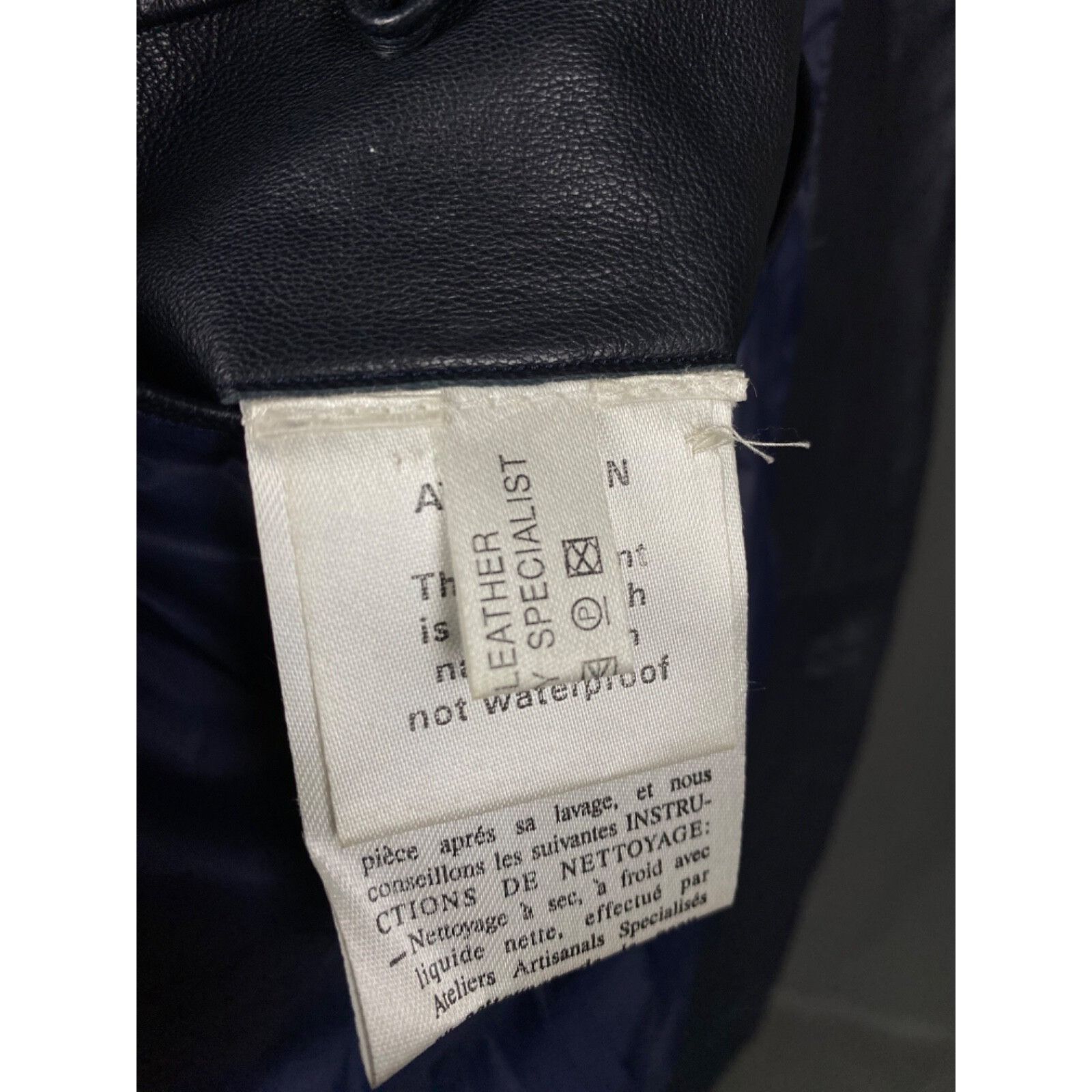 Testoni MINT! A.Testoni Men's Blue Black Nylon Leather Jacket Size M Size US M / EU 48-50 / 2 - 10 Thumbnail
