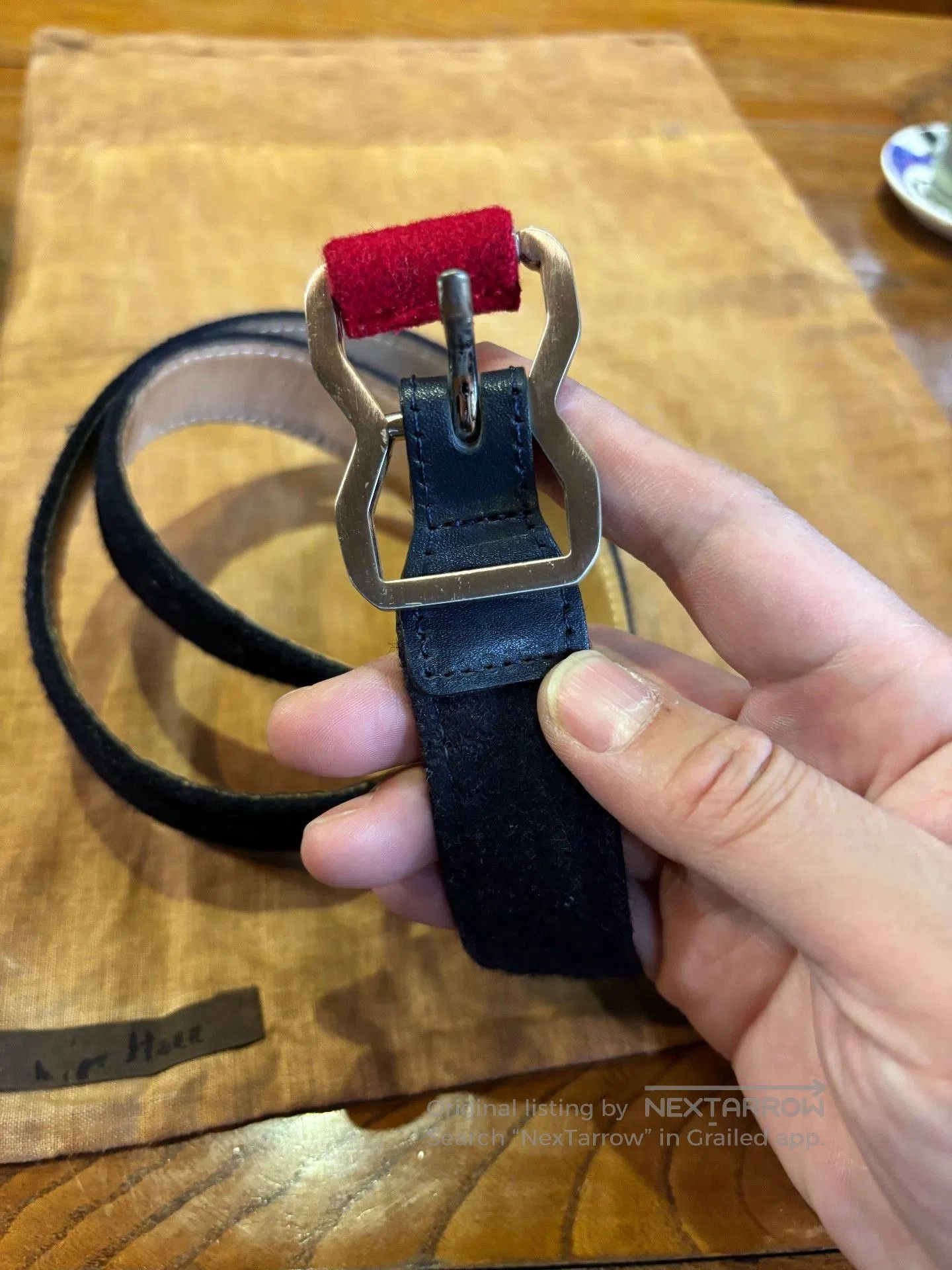 Thom Browne Thom Browne x Brooks Brothers Wool Leather Belt. Size ONE SIZE - 3 Thumbnail