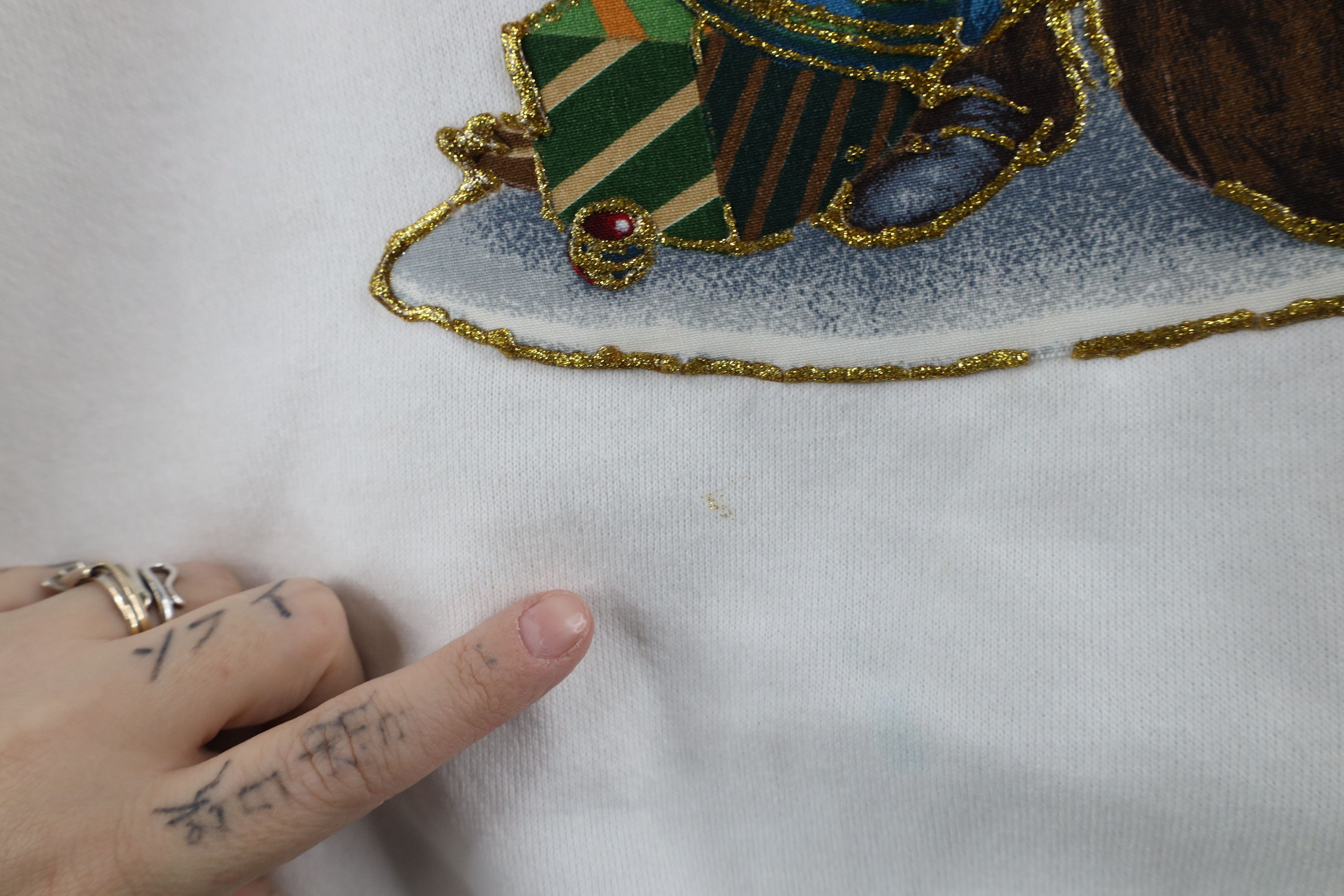 Vintage Vintage 90s Streetwear Christmas Santa Glitter Sweatshirt Size L / US 10 / IT 46 - 6 Thumbnail