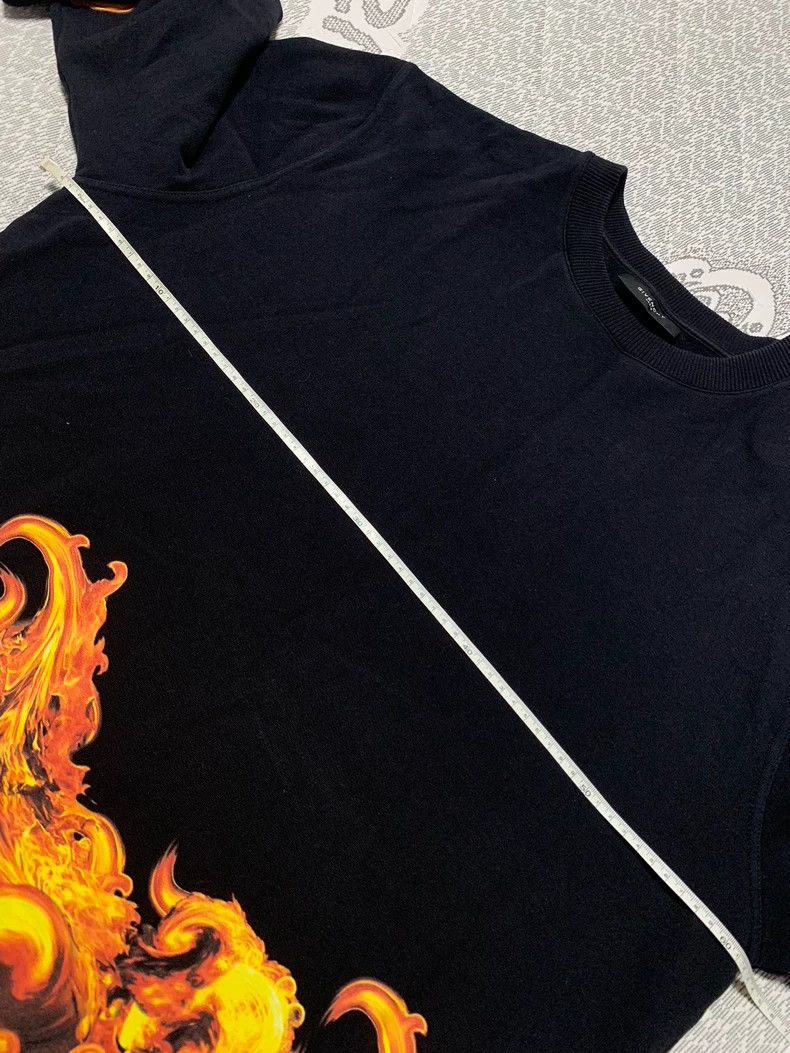 Givenchy Givenchy Flame Print Hooded Sweatshirt Size US XL / EU 56 / 4 - 5 Thumbnail