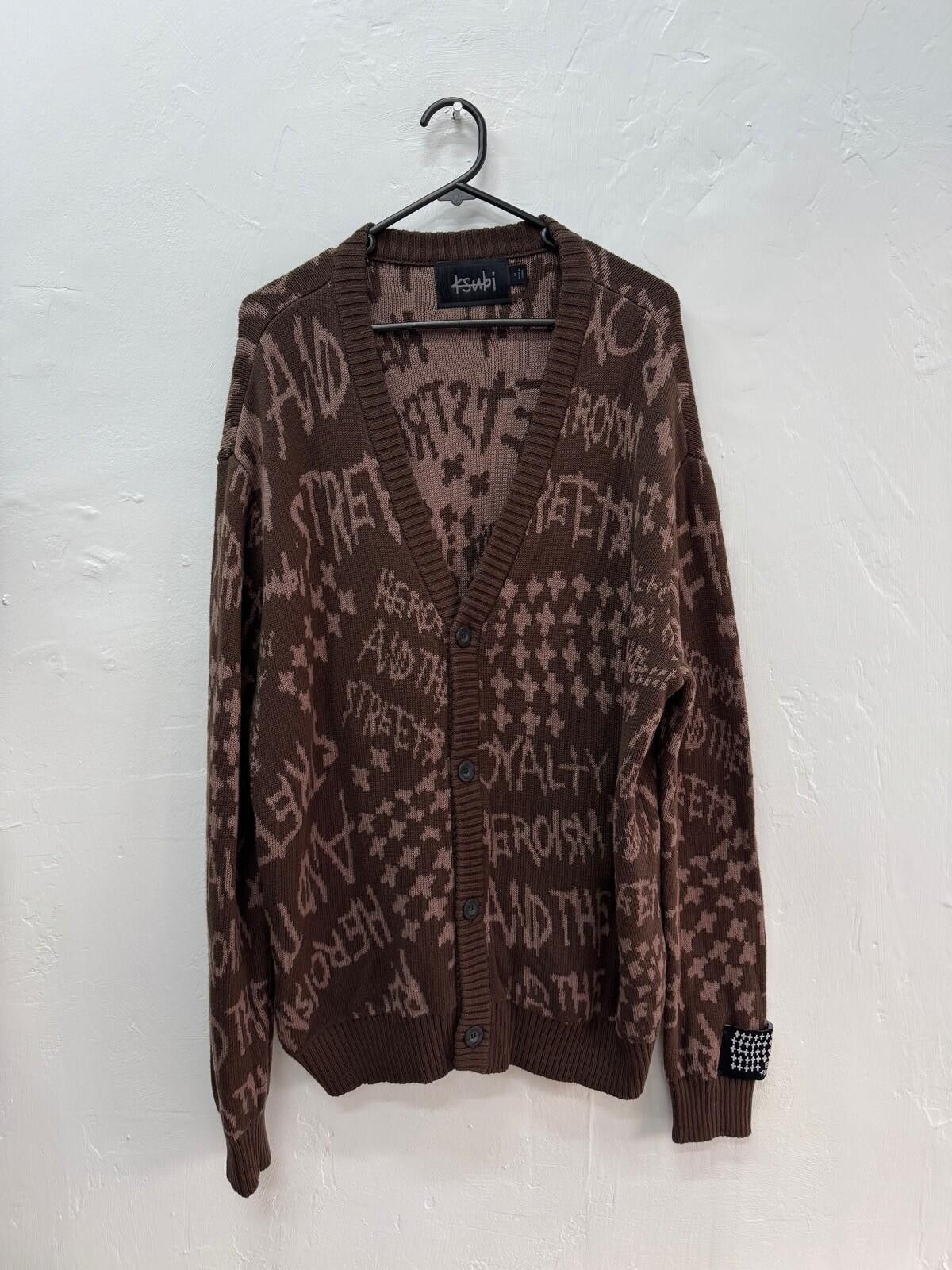Ksubi new Ksubi mens heroism cardigan knit jumper brown medium 1 Size US M / EU 48-50 / 2 - 1 Thumbnail