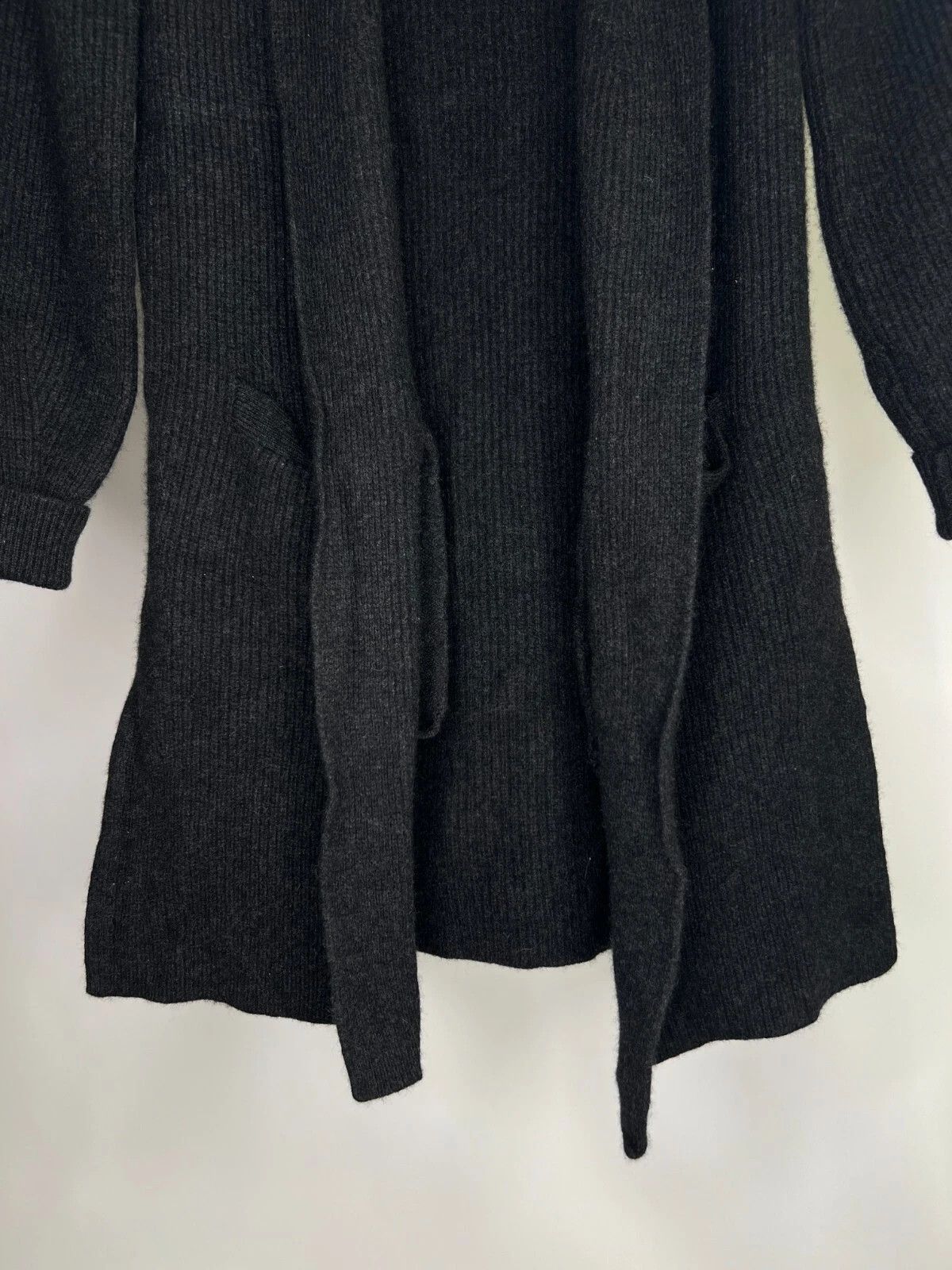 Polo Ralph Lauren Polo Ralph Lauren Long Open Dark Grey Cardigan Wool Cashmere Size S / US 4 / IT 40 - 4 Thumbnail