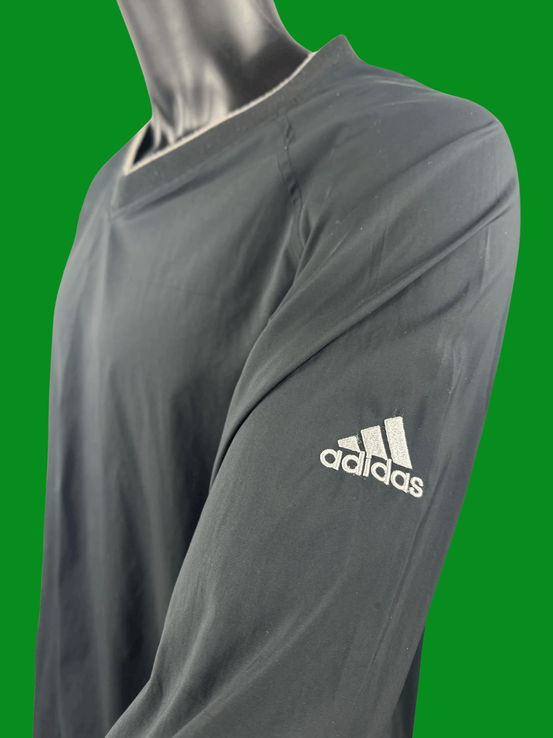 Adidas VTG Adidas Climaproof Pullover V-Neck Windbreaker Size US L / EU 52-54 / 3 - 1 Thumbnail