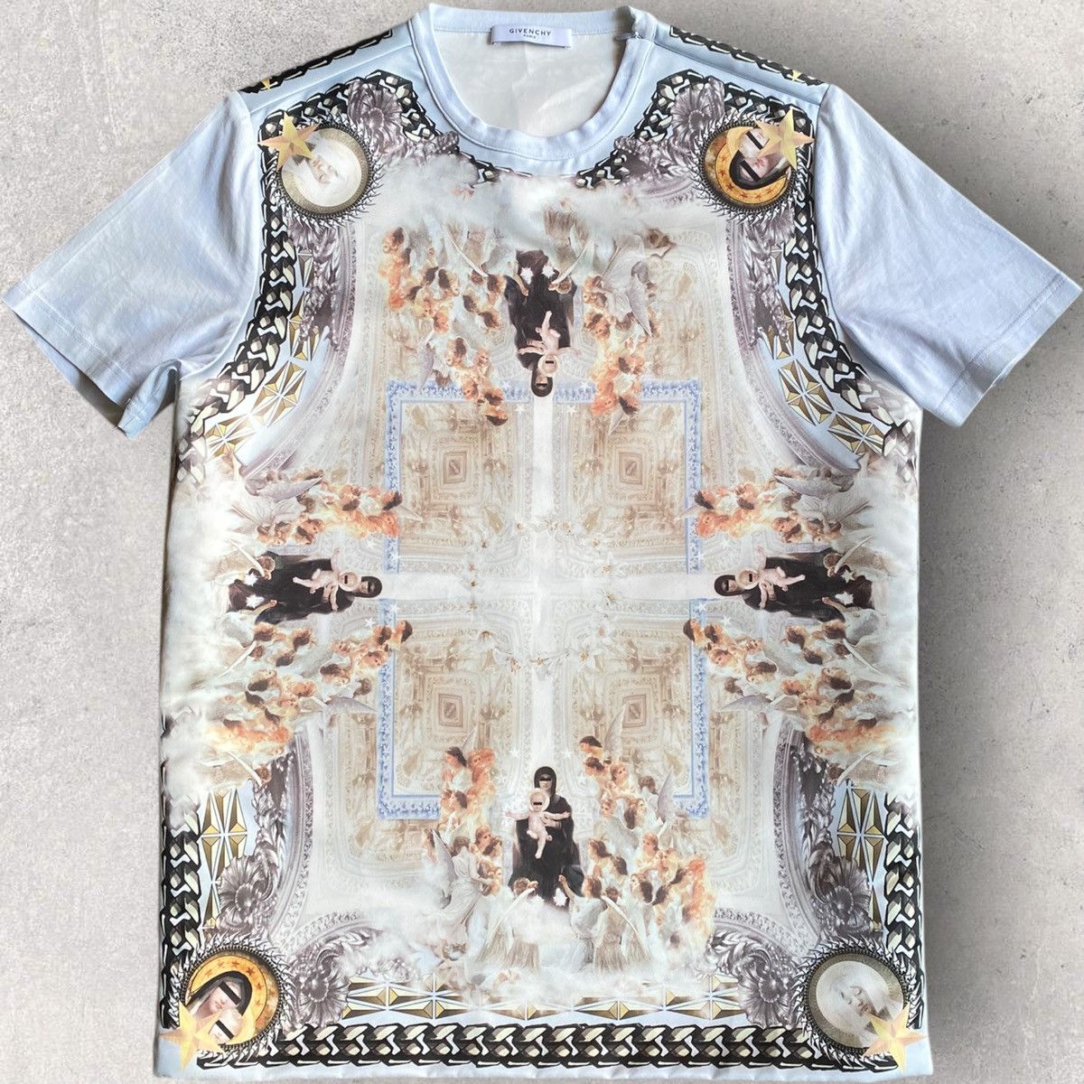 トップス Givenchy Riccardo Tisci archive Tee size Givenchy × Riccardo Tisci SS13 Madonna Baby Blue Oversize Tee
