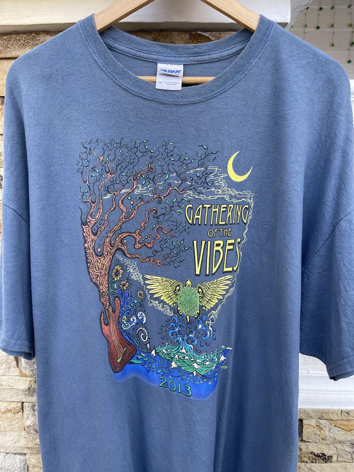 Band Tees Rare🔥Vtg Gathering Of The Vibes Band Grateful Dead Tee Size US XXL / EU 58 / 5 - 3 Thumbnail