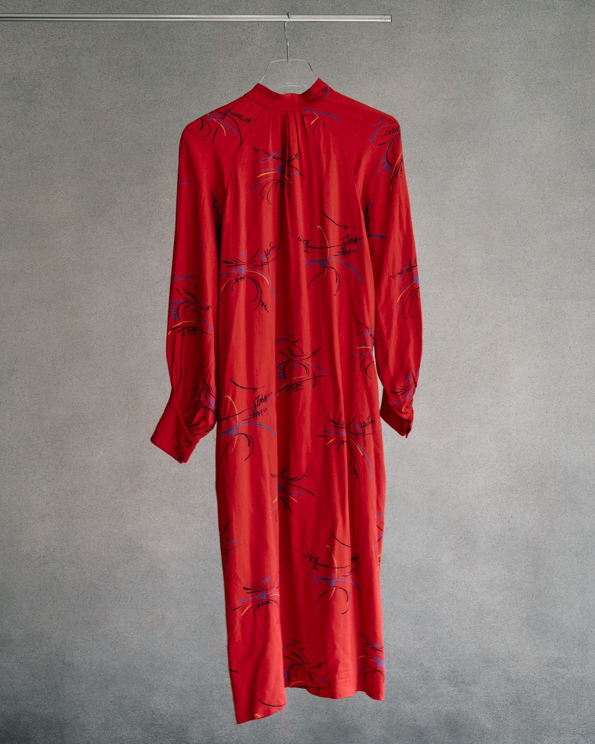 Image of Gaston Jaunet Vintage Dress in Red, Women's (Size Small)