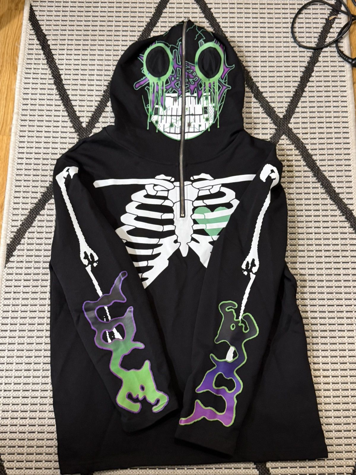 Sad Boys YUNG LEAN SAD BOYS SKELETON HOODIE QUARTER ZIP Size US S / EU 44-46 / 1 - 1 Thumbnail