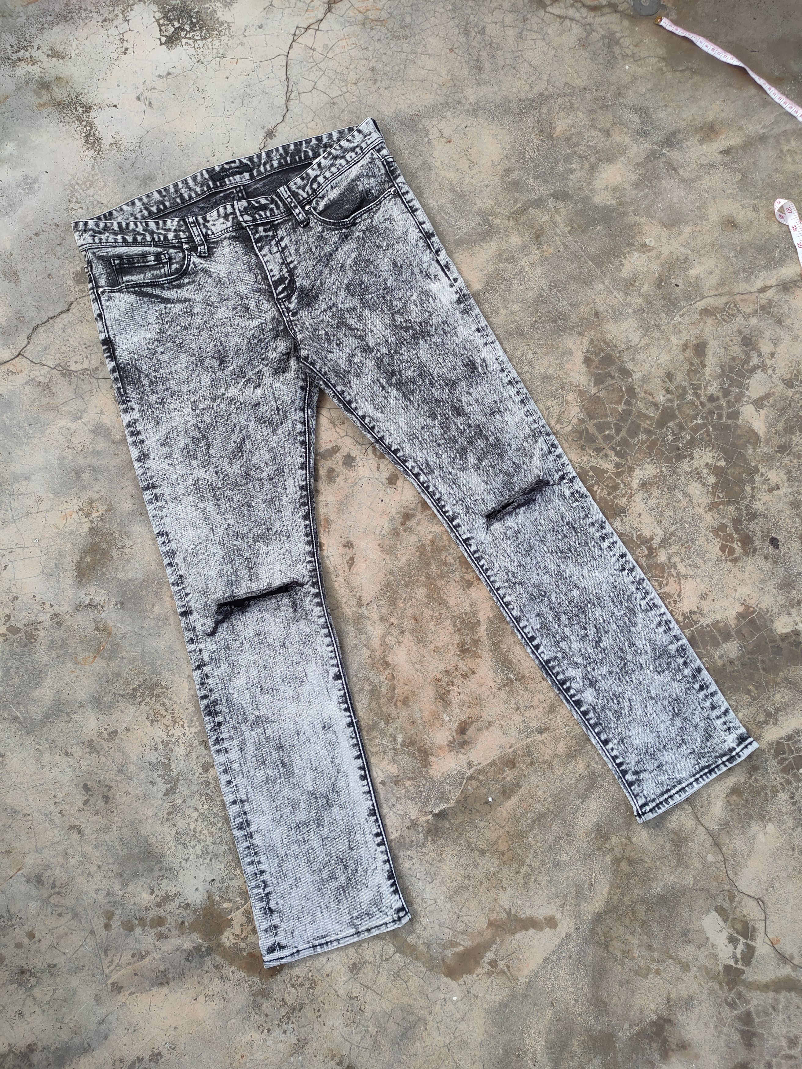 Roots VINTAGE ROOT THREE SKINNY FADED DISTRESSED JEANS PANTS Size US 33 - 2 Thumbnail
