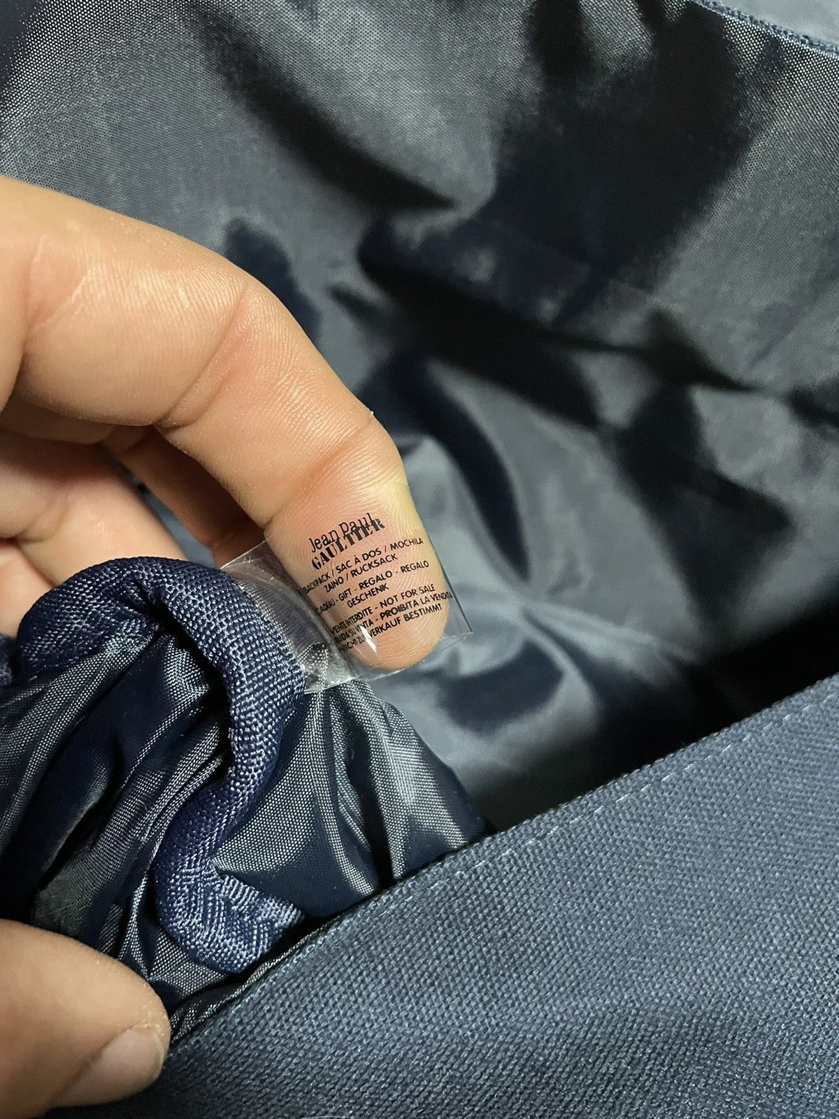 Jean Paul Gaultier JPG Jean Paul Gaultier logo canvas backpack navy Size ONE SIZE - 11 Thumbnail