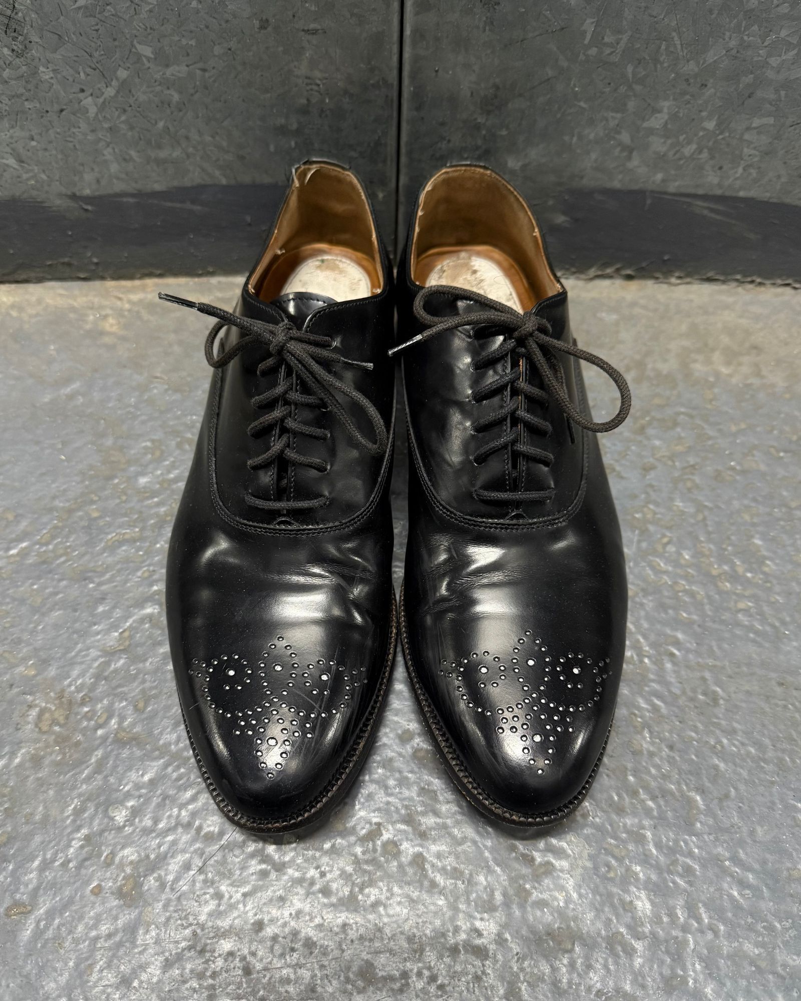 Maison Margiela Black Leather Oxford Shoes, Women's (Size 9.5)