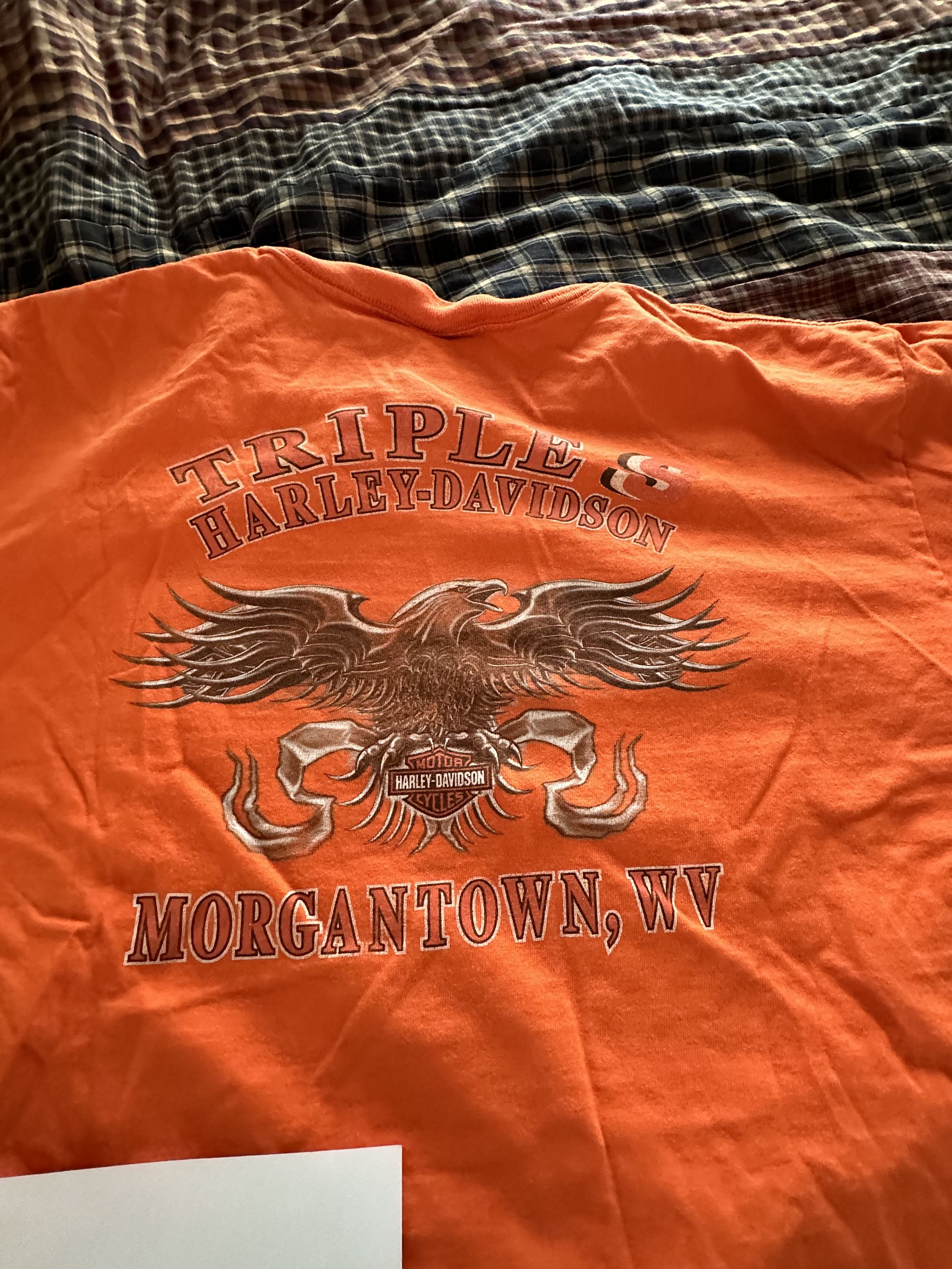 Harley Davidson Harley Davidson Orange Skull Tee Size US M / EU 48-50 / 2 - 4 Thumbnail
