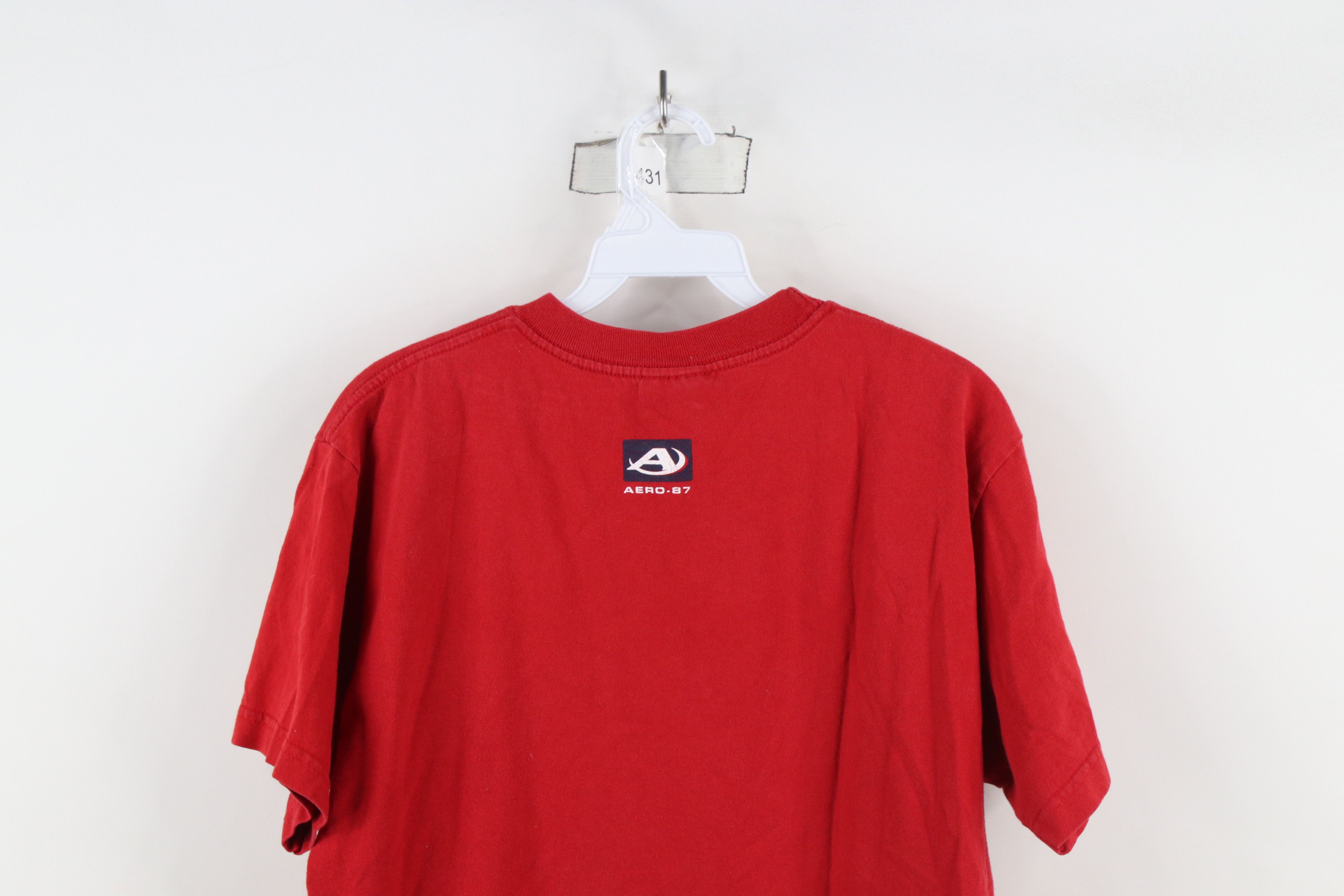Aeropostale × Vintage Vintage 90s Y2K Aeropostale Spell Short Sleeve T-Shirt Red Size US M / EU 48-50 / 2 - 10 Thumbnail