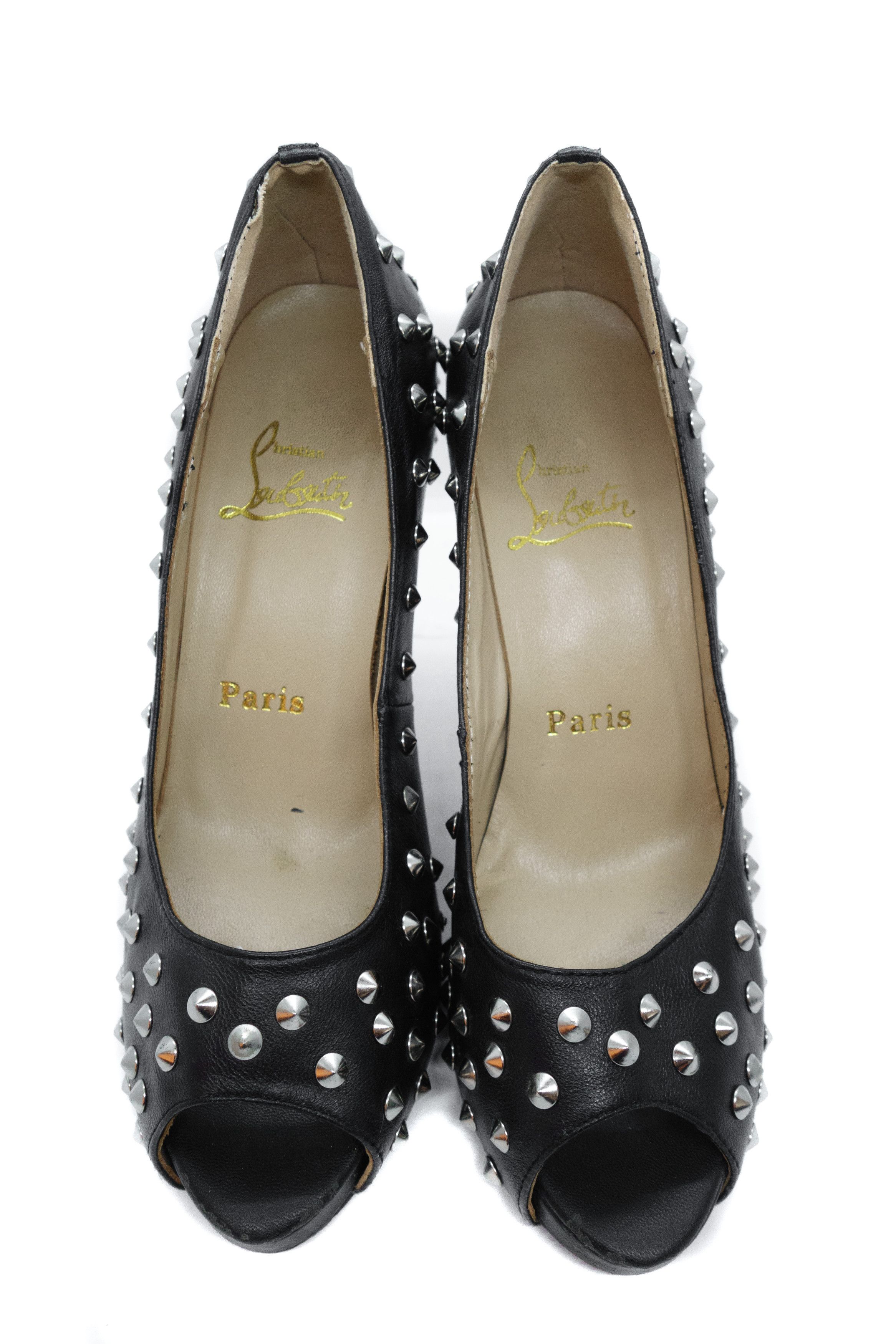Christian Louboutin Rhinestones Leather Heels Size US 9 / IT 39 - 3 Thumbnail