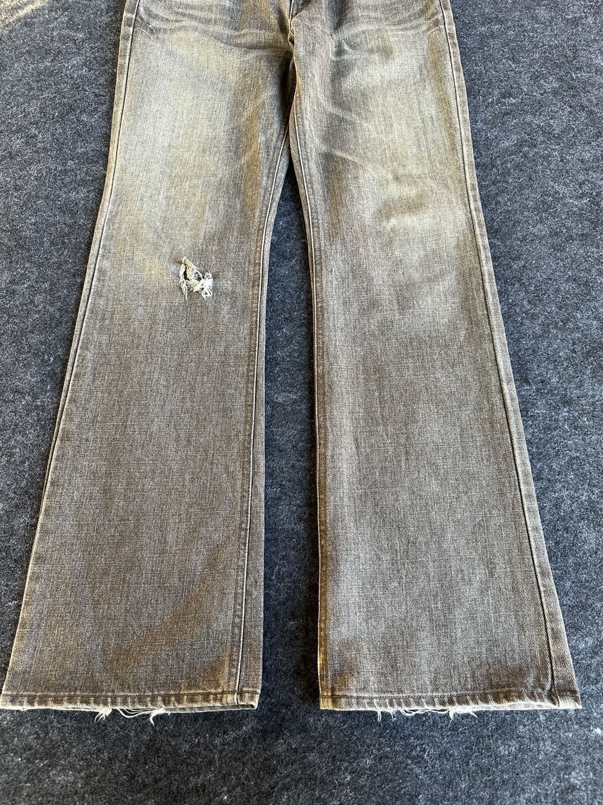 Vintage Vintage Bobson Chessking Flare Nice Faded Brown D502 Size US 33 - 3 Thumbnail