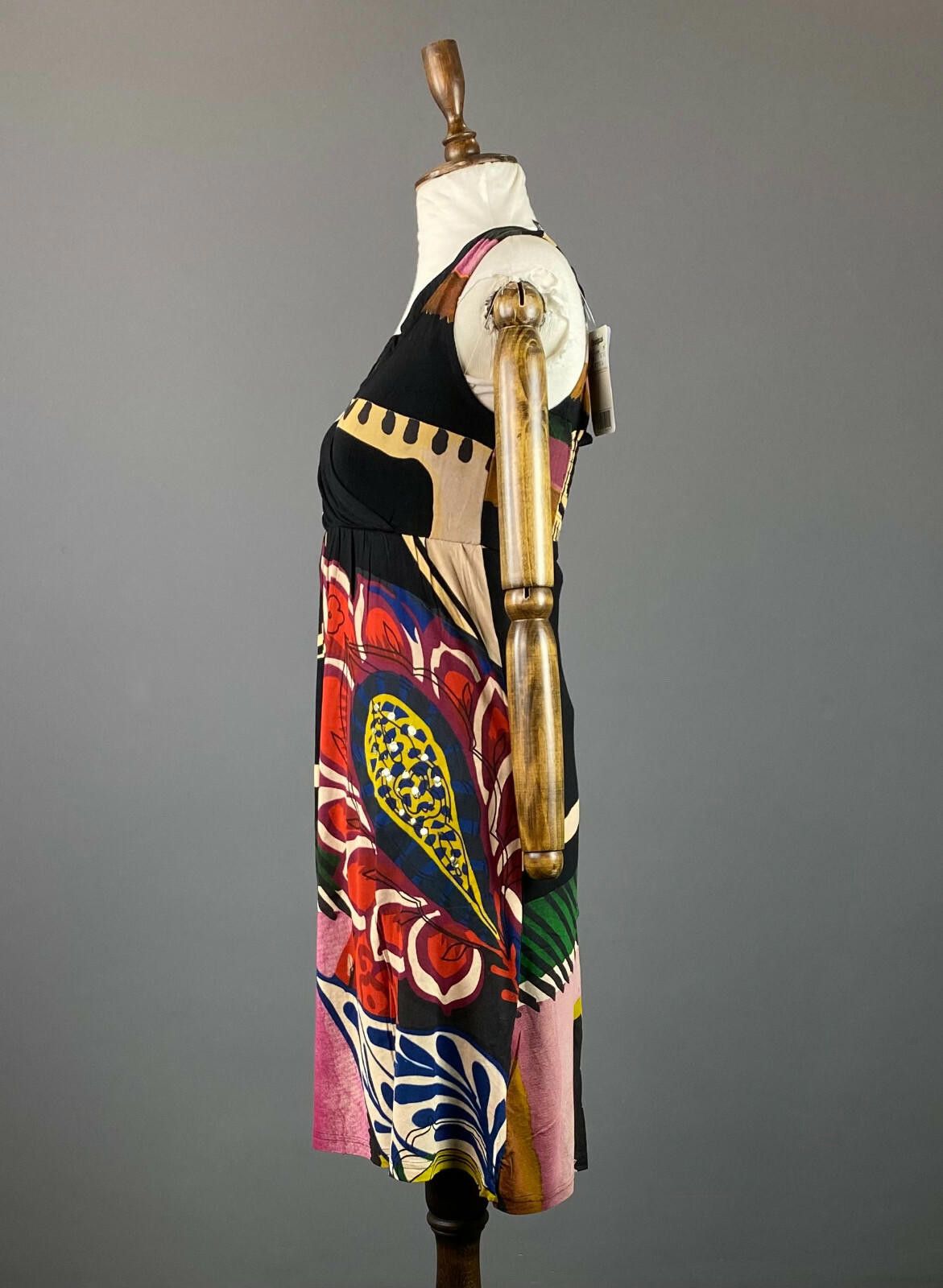 Desigual NWT Desigual Black Floral Knee Leght A-line Dress Size S Size S / US 4 / IT 40 - 3 Thumbnail