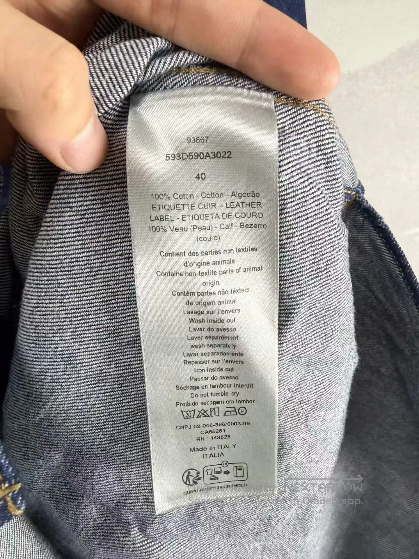 Dior Dior Dark Blue Double Pocket Denim Shirt with Leather Patc Size S / US 4 / IT 40 - 4 Thumbnail