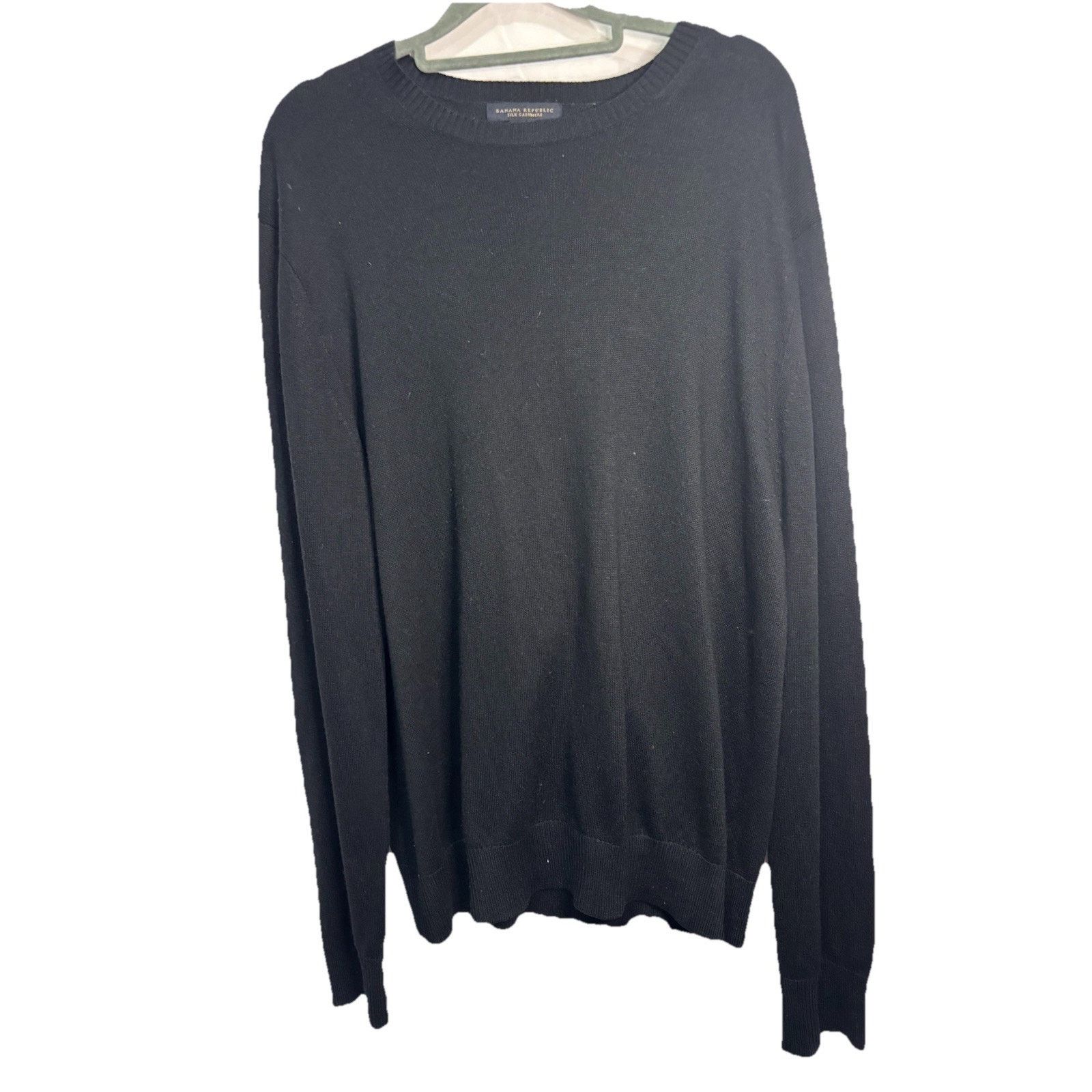 Banana Republic Banana Republic Silk Cashmere Luxury Sweater Mens L Black Size US L / EU 52-54 / 3 - 1 Thumbnail